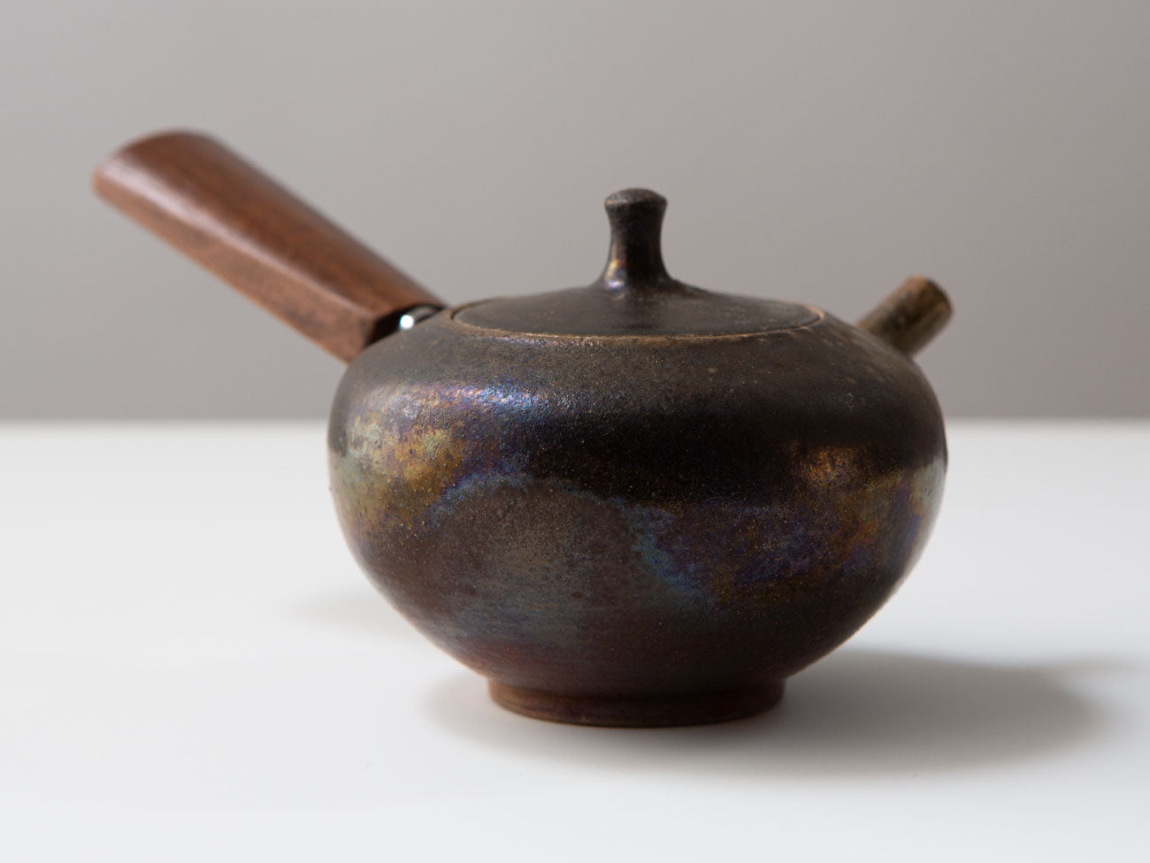 Premium Japanese Kyusu Teapot for Loose Leaf Tea - Handcrafted Persimmon Glaze Design - Perfect for Sencha, Gyokuro & Green Tea Ceremonies