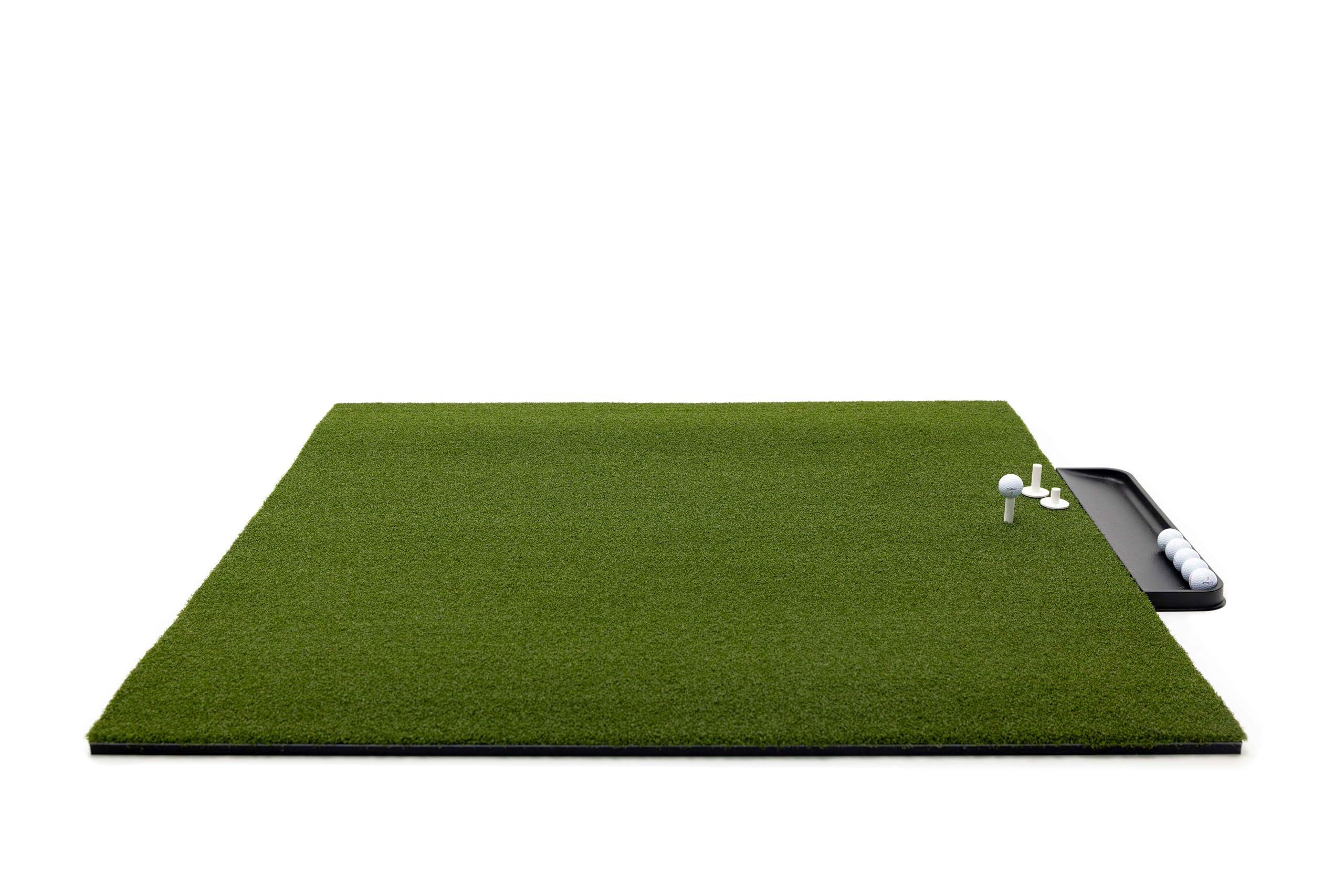 Premium Golf Practice Mat for Indoor & Outdoor Use - Includes Bonus Golf Tray & 3 Rubber Tees - Perfect for Home, Office & Backyard Training