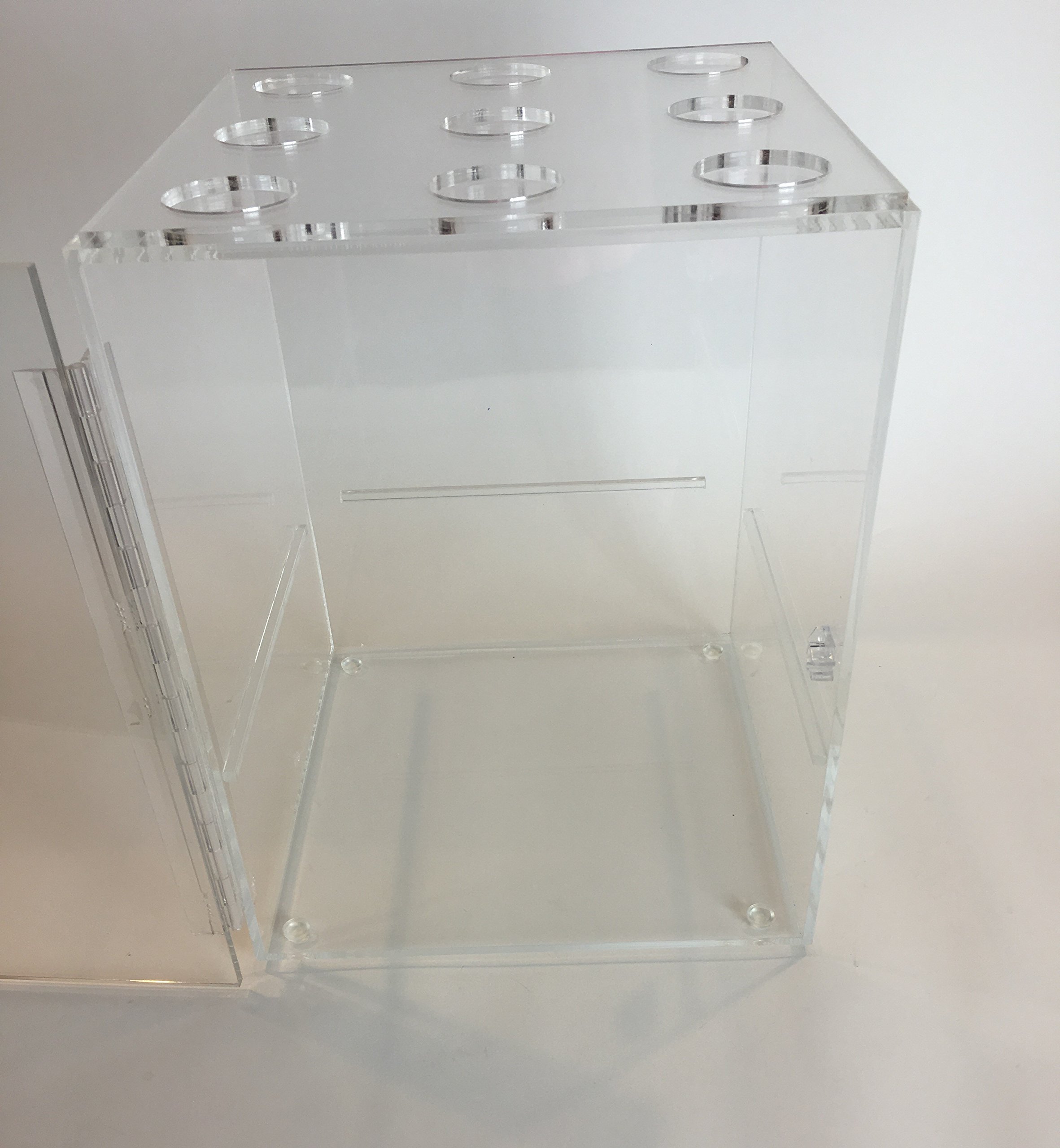 Stainless Steel Large Ice Cream Cone Holder Cabinet - Commercial Grade Display Stand for Gelato, Waffle Cones & Desserts - Perfect for Ice Cream Shops, Bakeries & Cafes