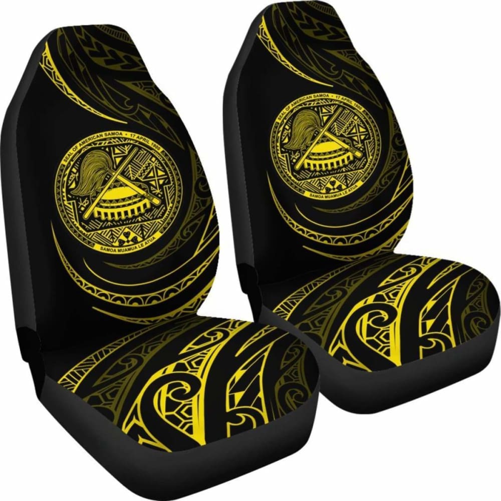 Premium Yellow Frida Style Car Seat Covers - Universal Fit for Cars, SUVs & Trucks - American Samoa Inspired Design - Perfect for Road Trips, Daily Commutes & Interior Protection