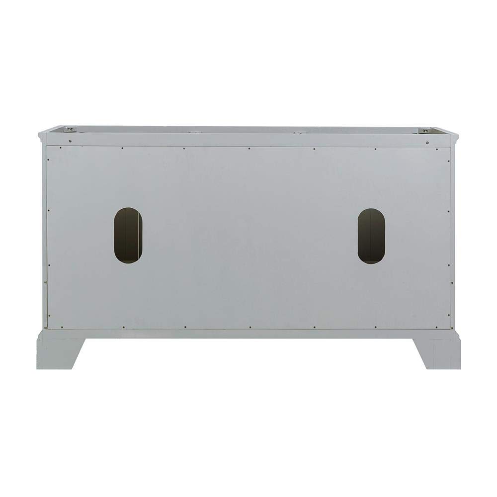 Fresca Windsor 60 Inch Gray Textured Traditional Double Sink Bathroom Vanity Cabinet - Sink Not Included | Perfect for Master Bathroom & Guest Bath Remodeling