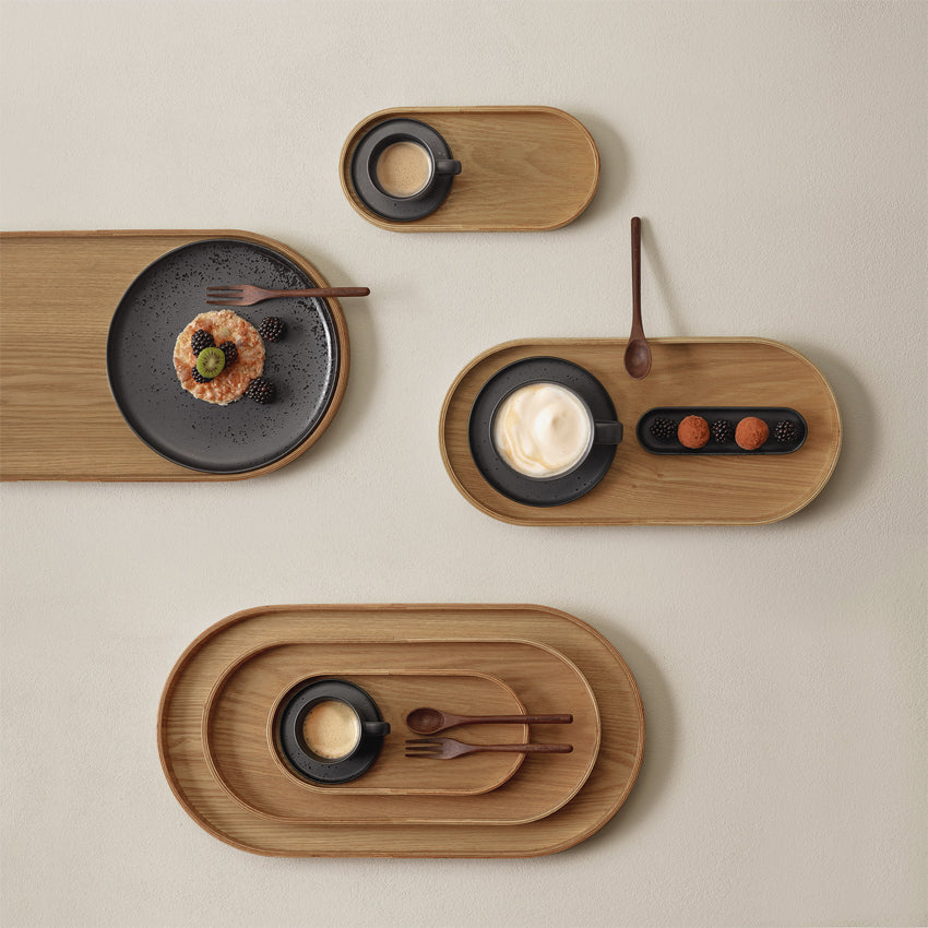 Asa Germany Oval Wooden Tray - Handcrafted Wood Serving Tray for Coffee, Tea, Breakfast in Bed, Home Decor & Gift Ideas