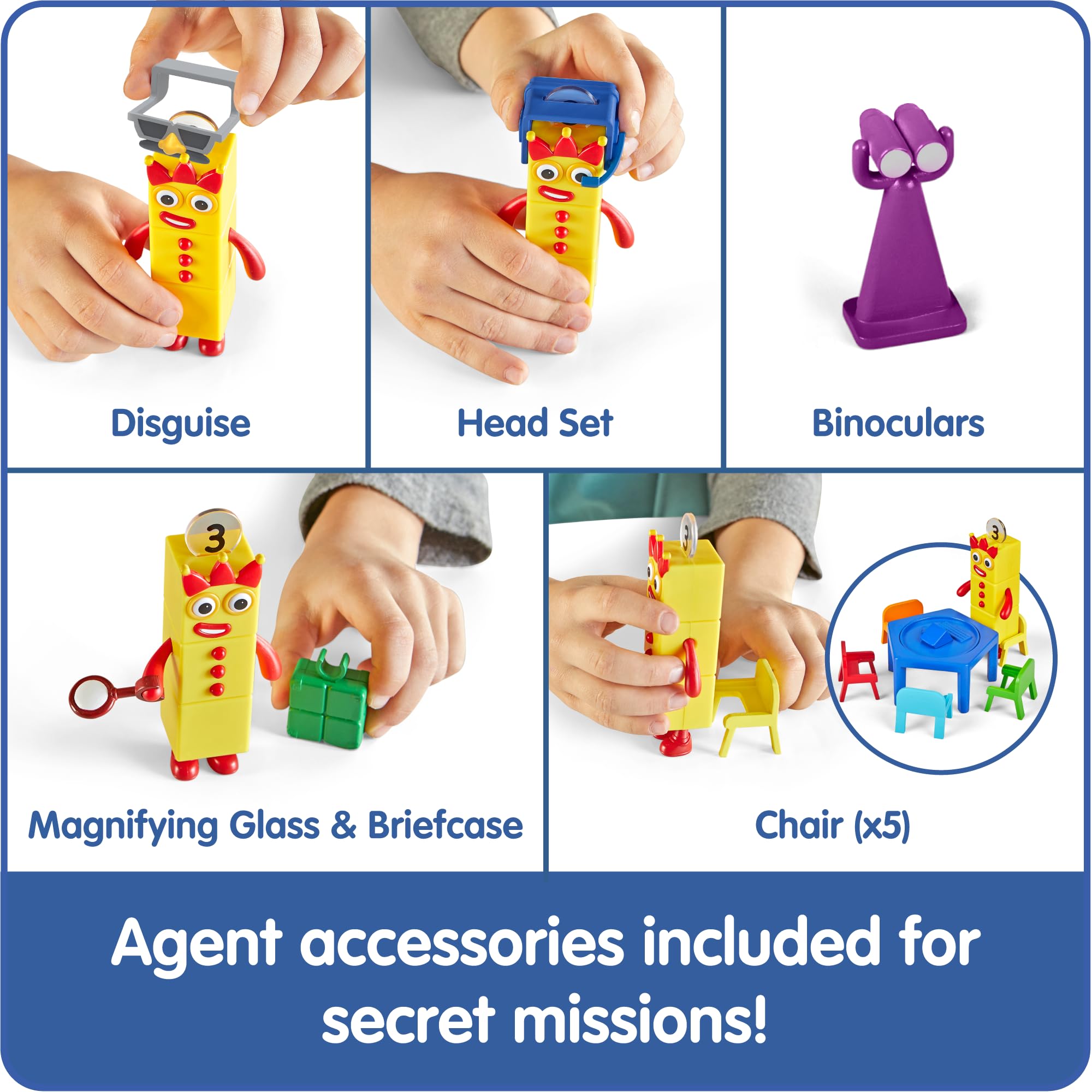 Hand2mind Numberblocks Step Squad Mission Headquarters Playset | Educational Math Toys for Kids Ages 3-5 | Interactive Action Figures & Toddler Playhouse | STEM Learning Gift for Boys & Girls | Perfect for Birthday Presents & Classroom Math Activities