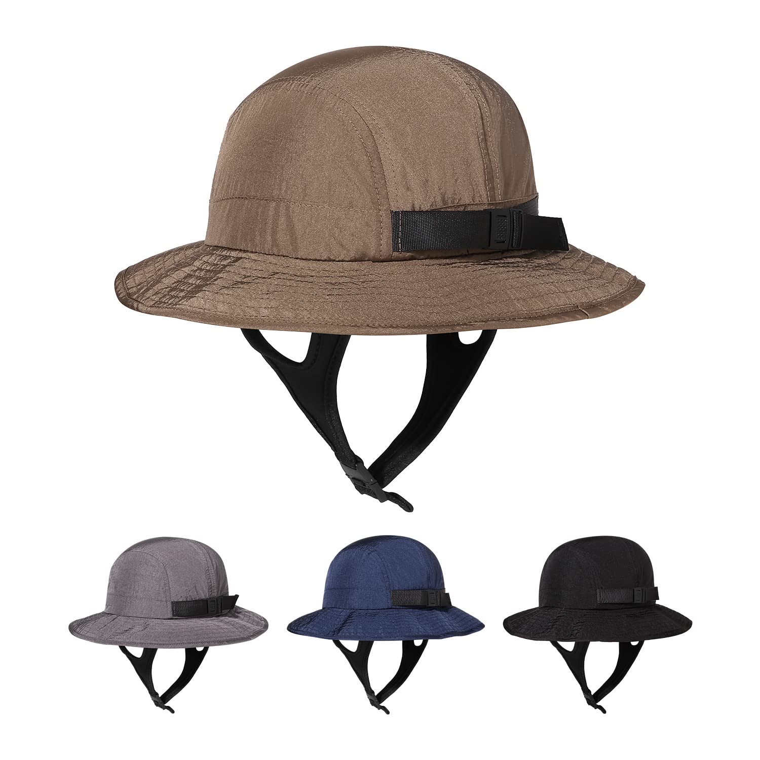 CLAPE Surfing Bucket Hat with Adjustable Chin Strap - UPF 50+ Sun Protection Quick-Dry Boating & Water Sports Hat for Men Women - Perfect for Beach, Fishing, Kayaking and Outdoor Activities