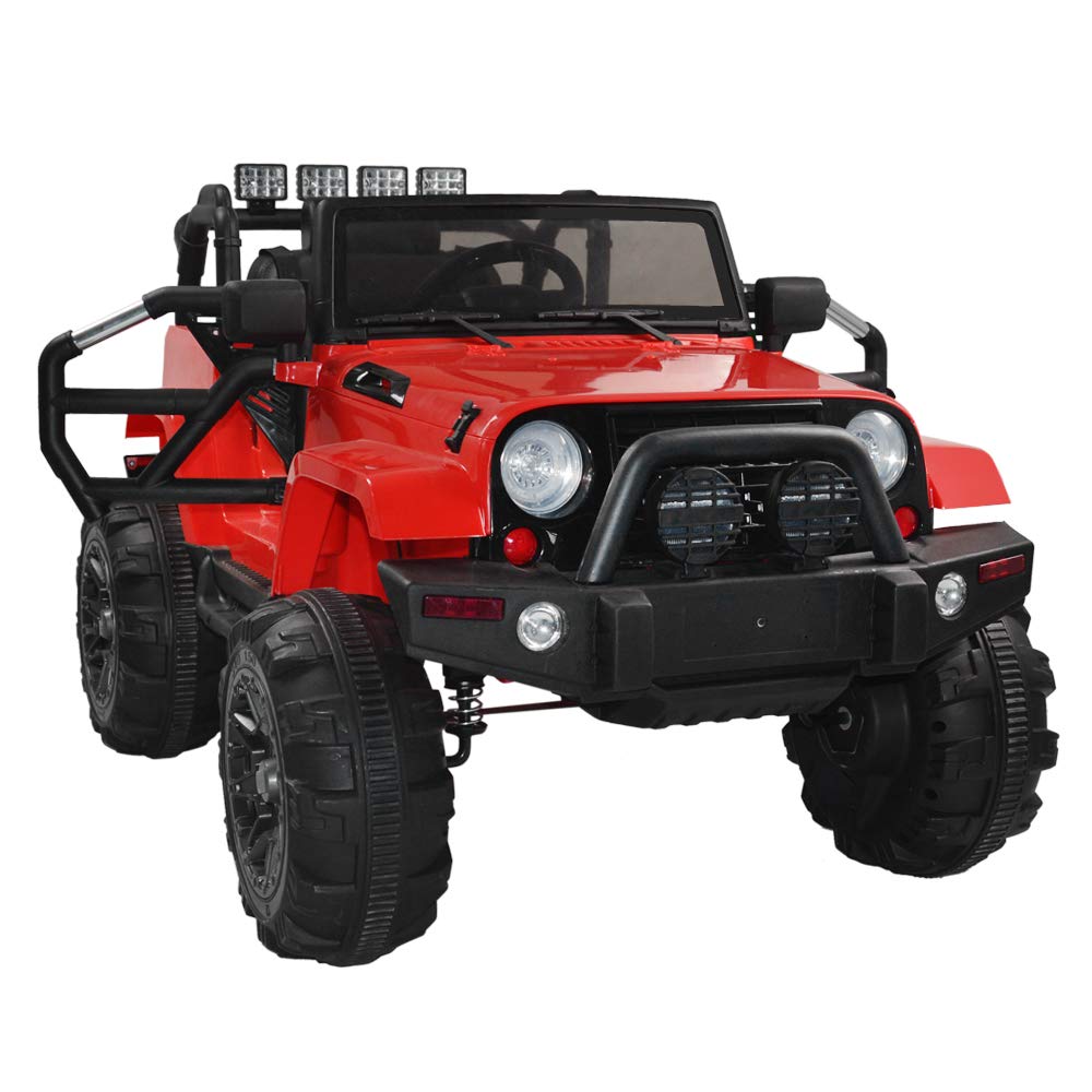 Ochine Kids 12V Battery Powered Electric Ride On Toy Car with 3 Speed Modes, 2.4G Remote Control, LED Lights & Music - Perfect Outdoor Play Vehicle for Toddlers Age 3-6 Years