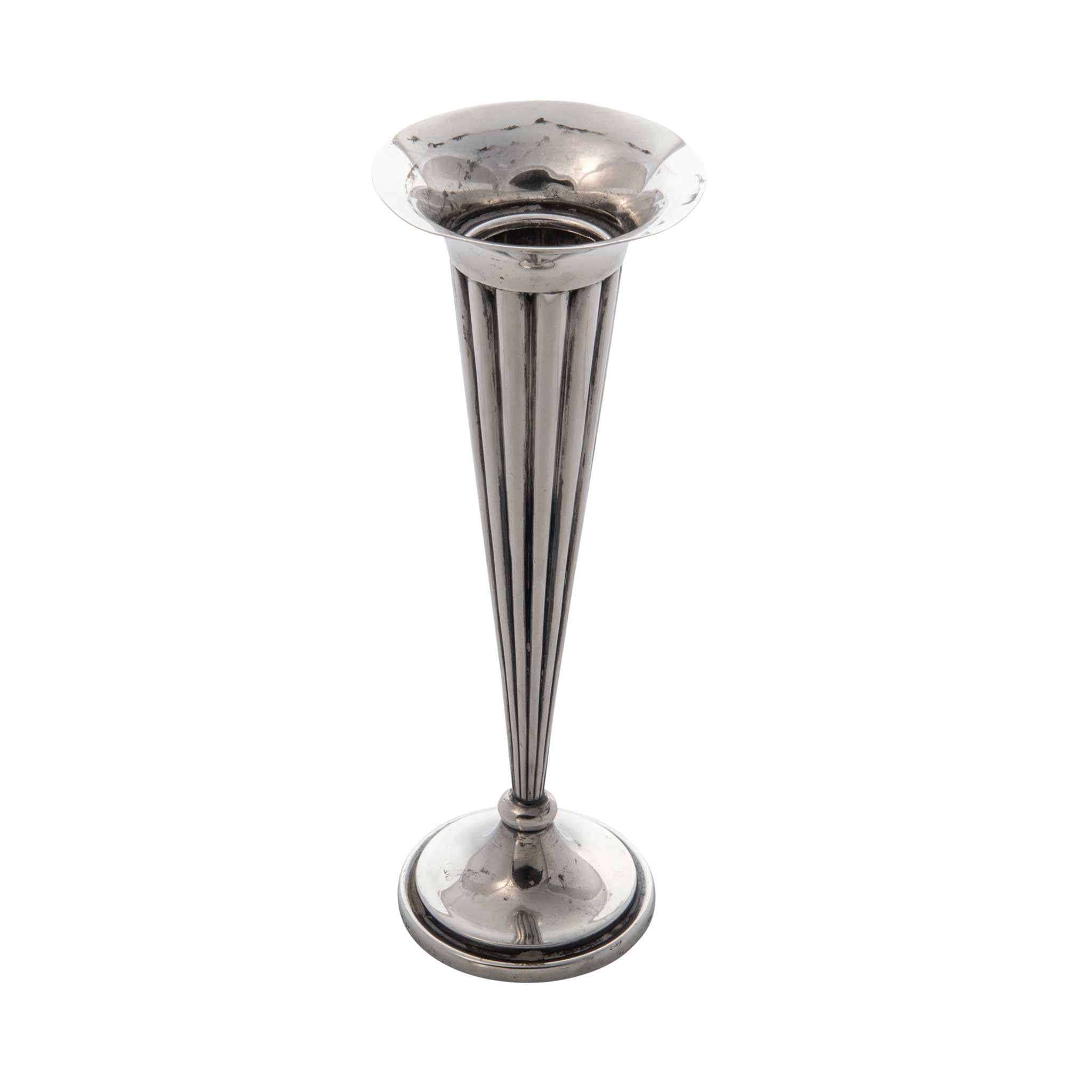Antique Mappin & Webb Fluted Sterling Silver Bud Vase - Elegant Floral Display for Home Decor, Wedding Centerpieces & Victorian Style Collectibles