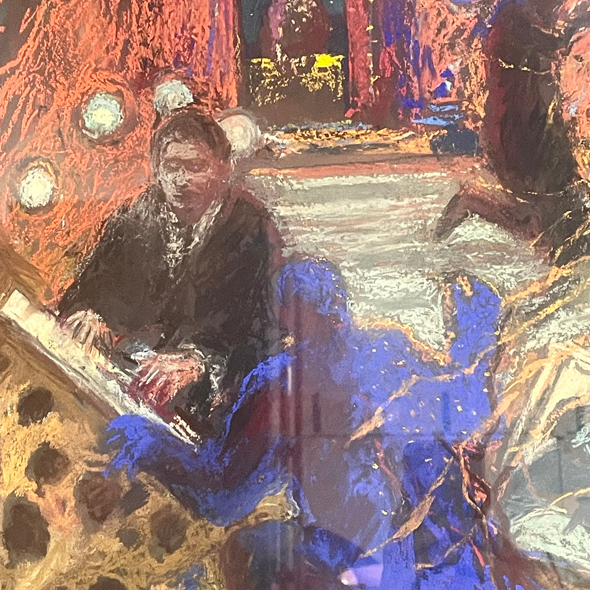 Blue Man in a Room - Signed and Dated 2006 Original Artwork - Perfect for Modern Home Decor & Art Collectors