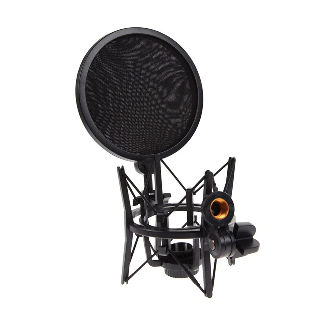 Professional Microphone Stand with Shock Mount & Articulating Head - Studio-Grade Mic Holder for Podcasting, Streaming & Broadcasting - Perfect for Home Studios, Voiceovers & Live Performances