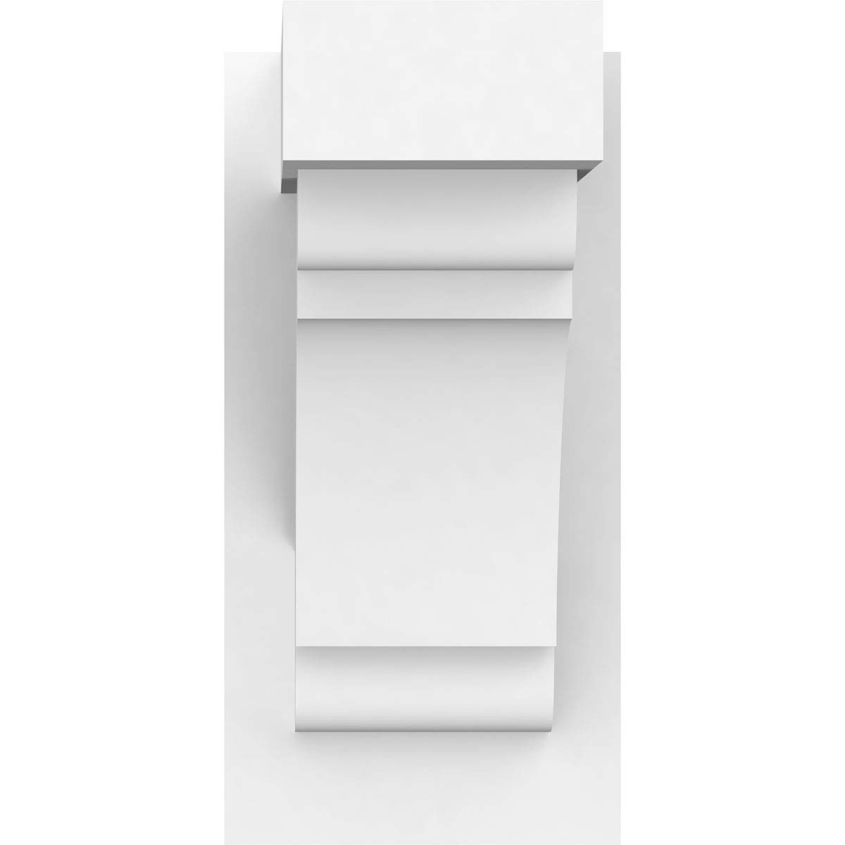 Ekena Millwork OUTP07X12X14OLY05 White Olympic Architectural Grade PVC Outlooker with Block Ends - 7