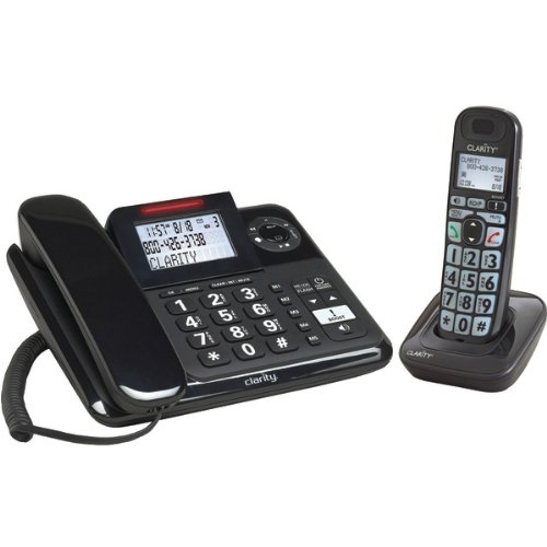 CLARITY 53727.000 Amplified Corded/Cordless Phone System with Digital Answering System - Hearing Impaired & Elderly Friendly - Home & Office Use