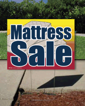Coroplast Yard Sign for Mattress Sale - Durable Plastic Signboard for Outdoor Advertising (No Stakes Included) - Perfect for Retail Stores, Garage Sales, and Promotional Events