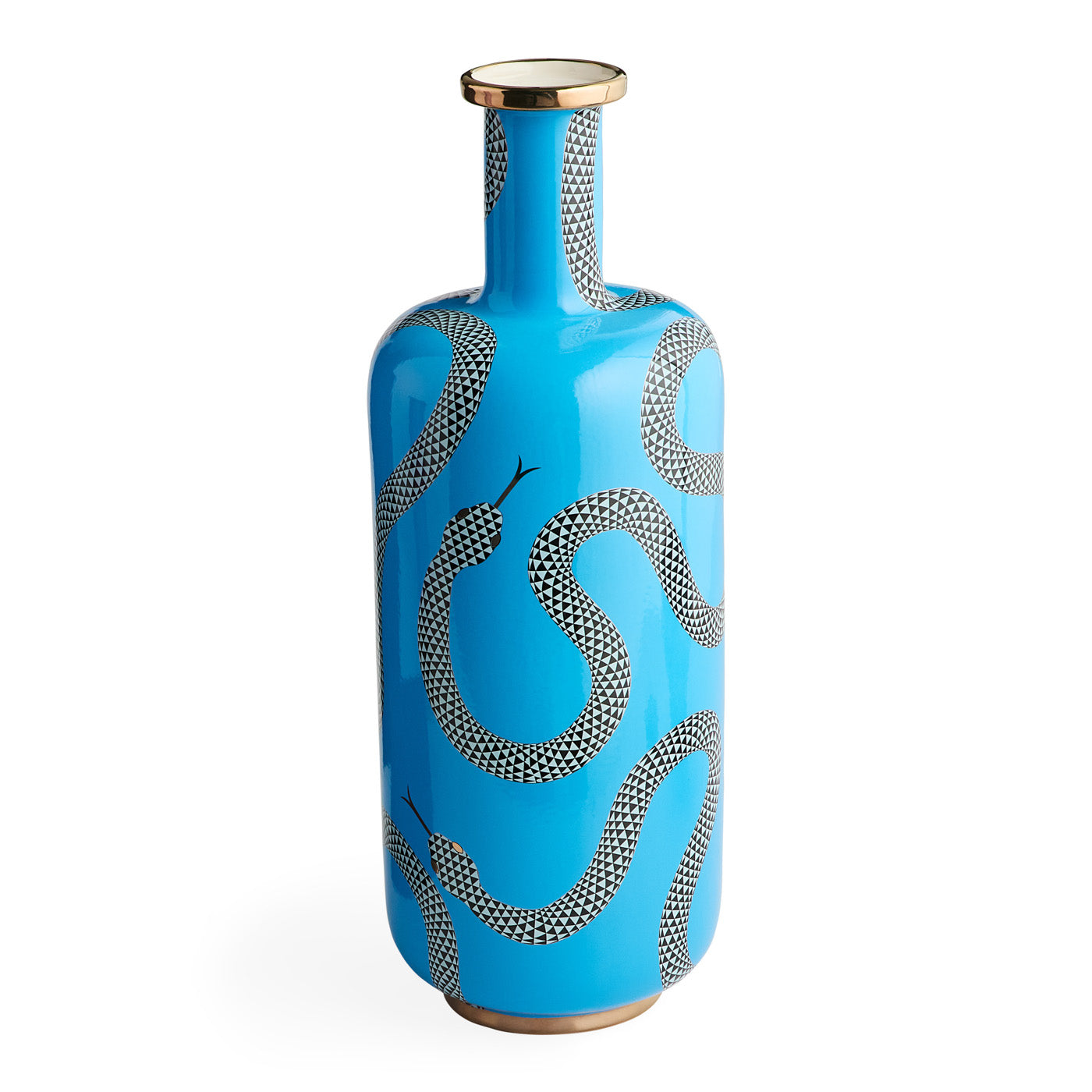 Eden Tall Bottle Vase - Elegant Glass Flower Vase for Home Decor, Wedding Centerpieces & Dining Table Arrangements