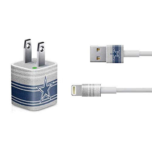 Official NFL Dallas Cowboys iPhone Charger Skin - 5W USB Compatible Decal for iPhone Chargers | Perfect for Home, Office & Travel Accessories