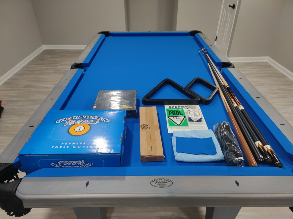 Olhausen Grace Pool Table – Professional 8-Foot Billiard Table for Home Game Room, Bar & Man Cave | Perfect for Family Fun & Competitive Play