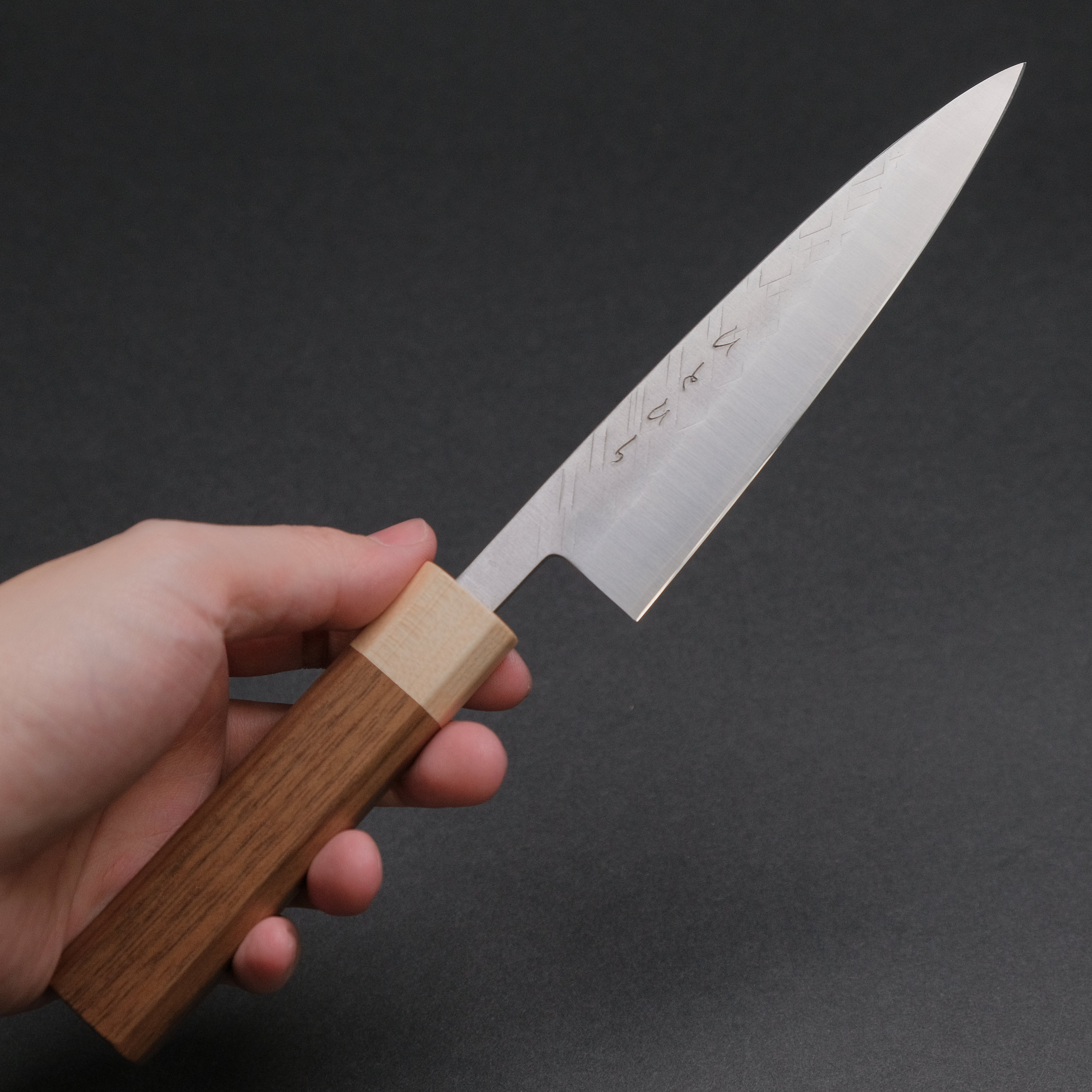 Hitohira TD SLD Tsuchime Petty Knife 135mm - Japanese Stainless Steel Blade with Walnut Handle - Perfect for Slicing, Peeling & Precision Kitchen Tasks