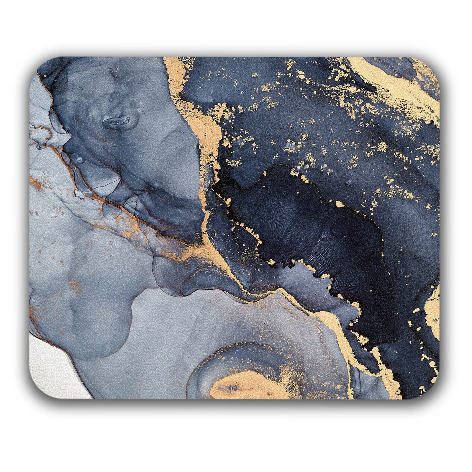 Non-Slip Waterproof PU Leather Mouse Pad with Stylish Designs - 9.45