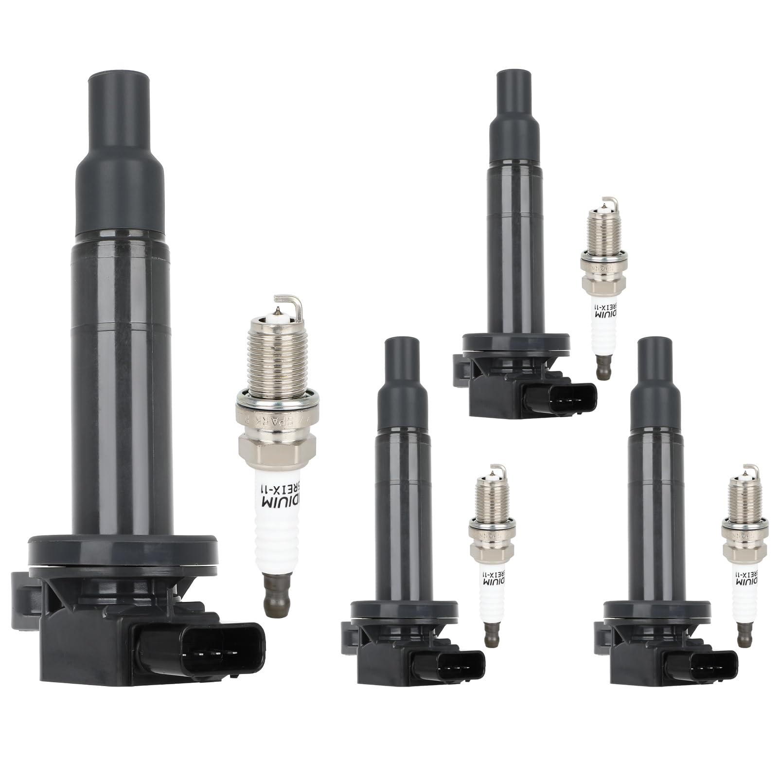 High Performance Ignition Coil with Spark Plug Compatible with Toyota Yaris 2004-2006, Scion xB xA 2006-2018 - Direct Replacement for OE UF316 9008019021 9091902240 9091902265 - Perfect for Engine Tune-Ups & Performance Upgrades