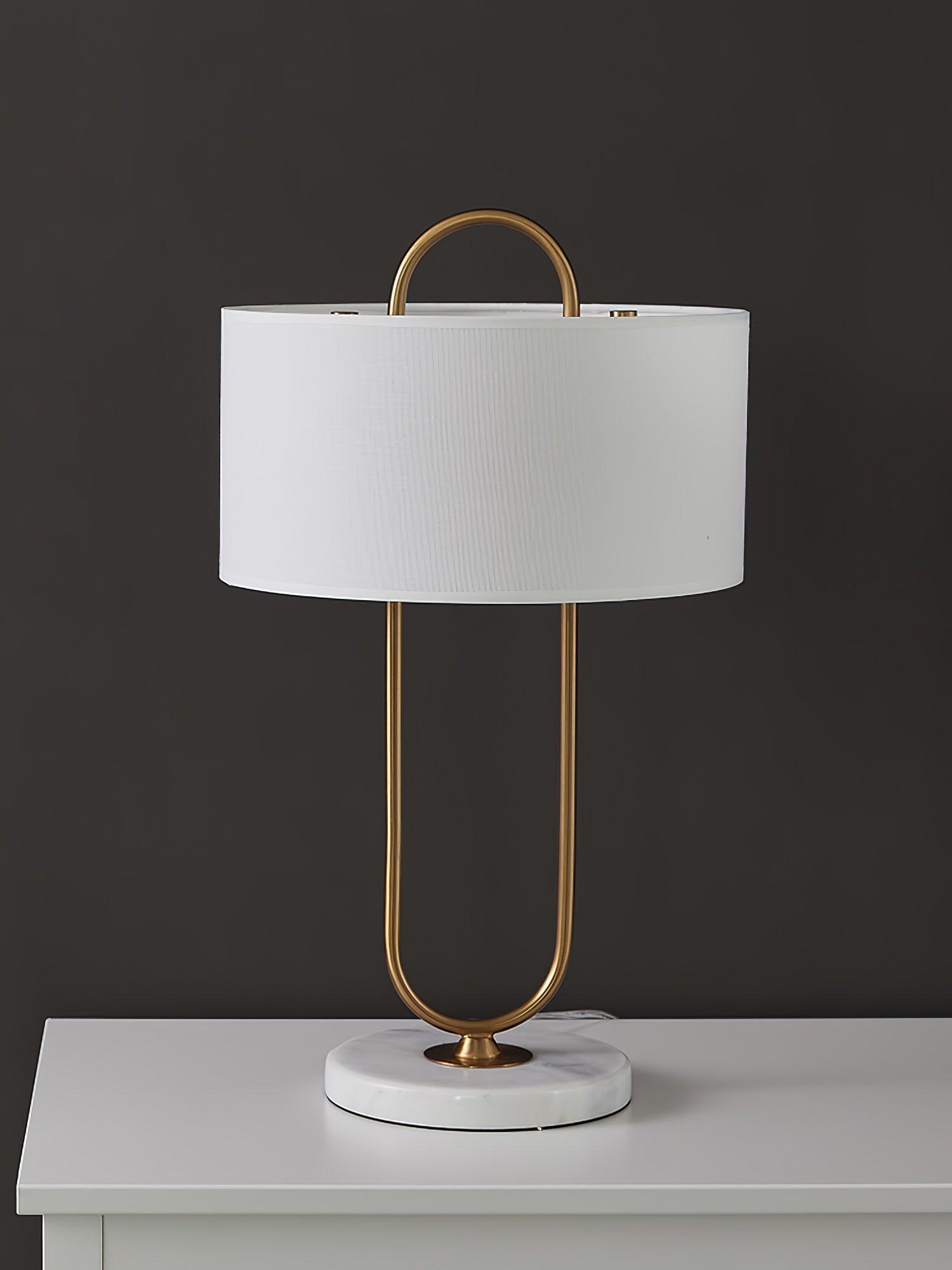 Warner Modern Table Lamp - Stylish LED Nightstand Light for Bedroom, Living Room & Office - Energy Efficient & Adjustable Brightness