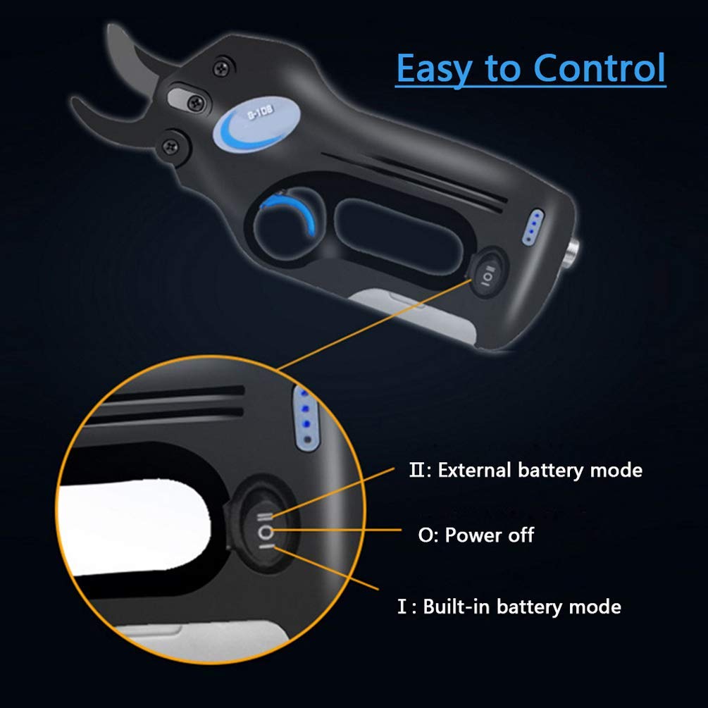 Electric Pruning Shears 150W - Rechargeable Lithium Battery Garden Shears with 2 Batteries - Perfect for Tree Trimming, Bush Pruning & Landscaping