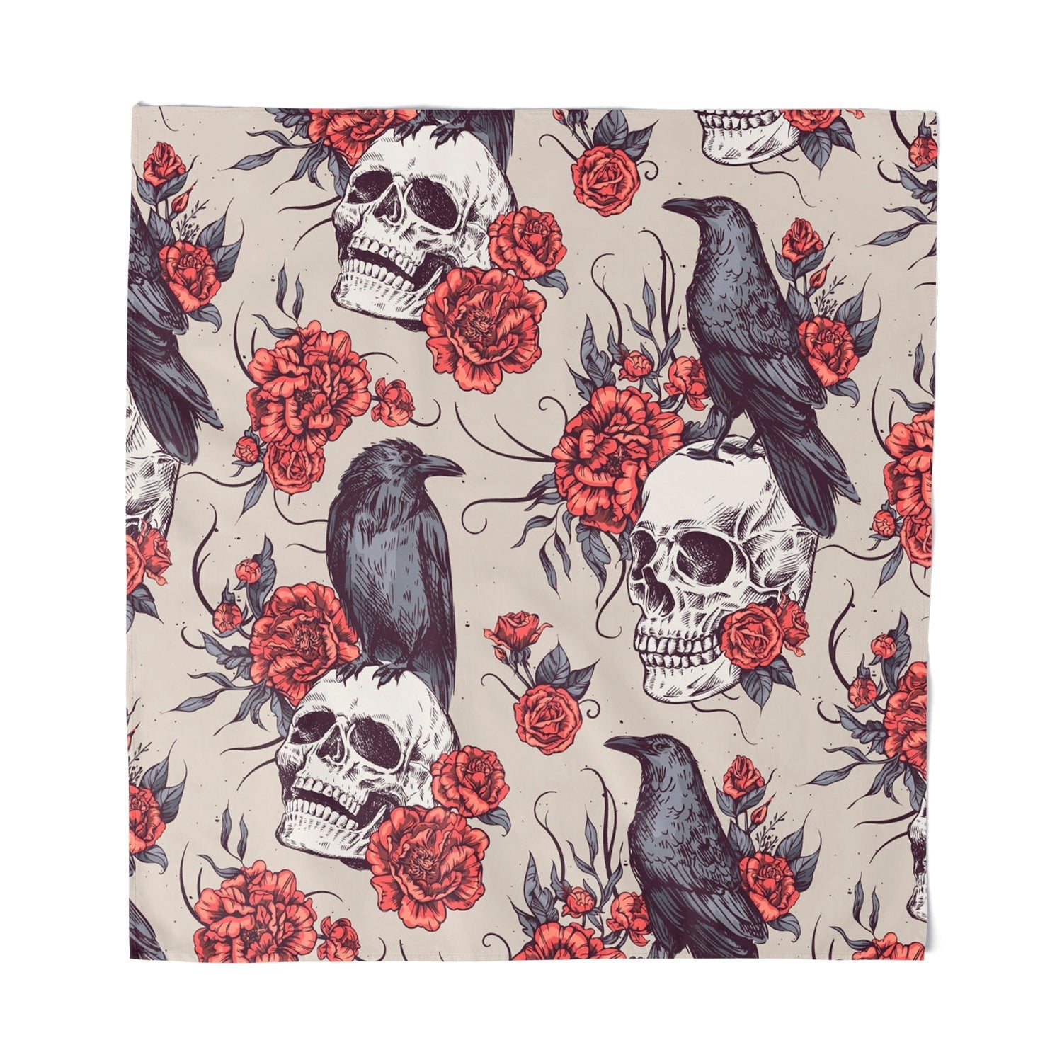 A Murder of Crows Bandana - Stylish Gothic Scarf for Men & Women | Perfect for Halloween, Cosplay & Steampunk Outfits