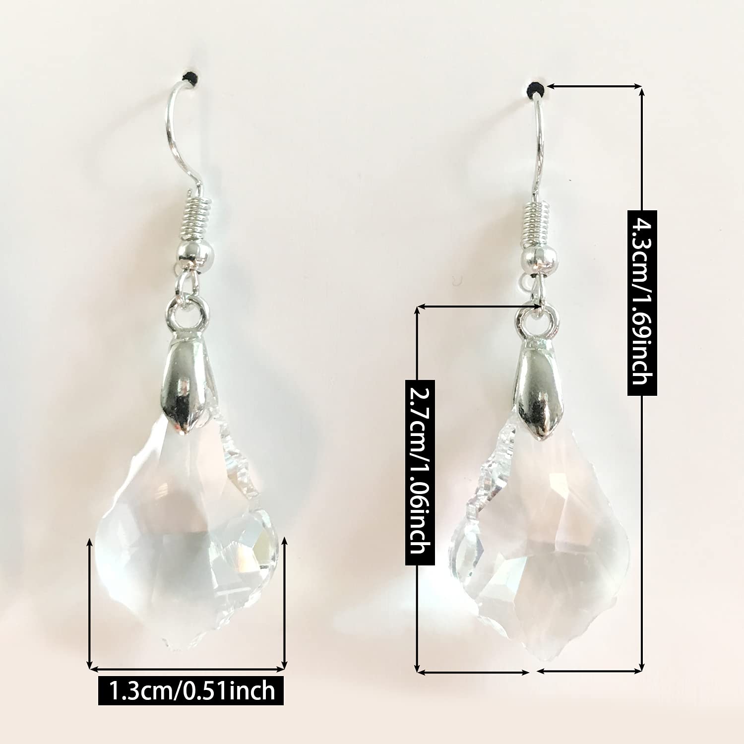Sparkly Multi-Color Crystal Teardrop Dangle Earrings for Women - Rainbow Geometric Statement Jewelry Gifts | Perfect for Parties, Weddings & Special Occasions