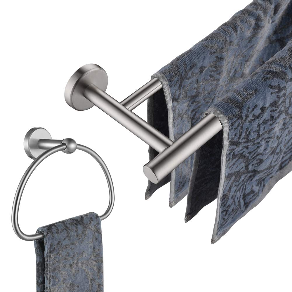Stainless Steel Towel Ring Holder - 7 Inch Brushed Nickel Wall Mounted Bathroom Accessory (TR160-BN) - Perfect for Modern Bathrooms & Powder Rooms