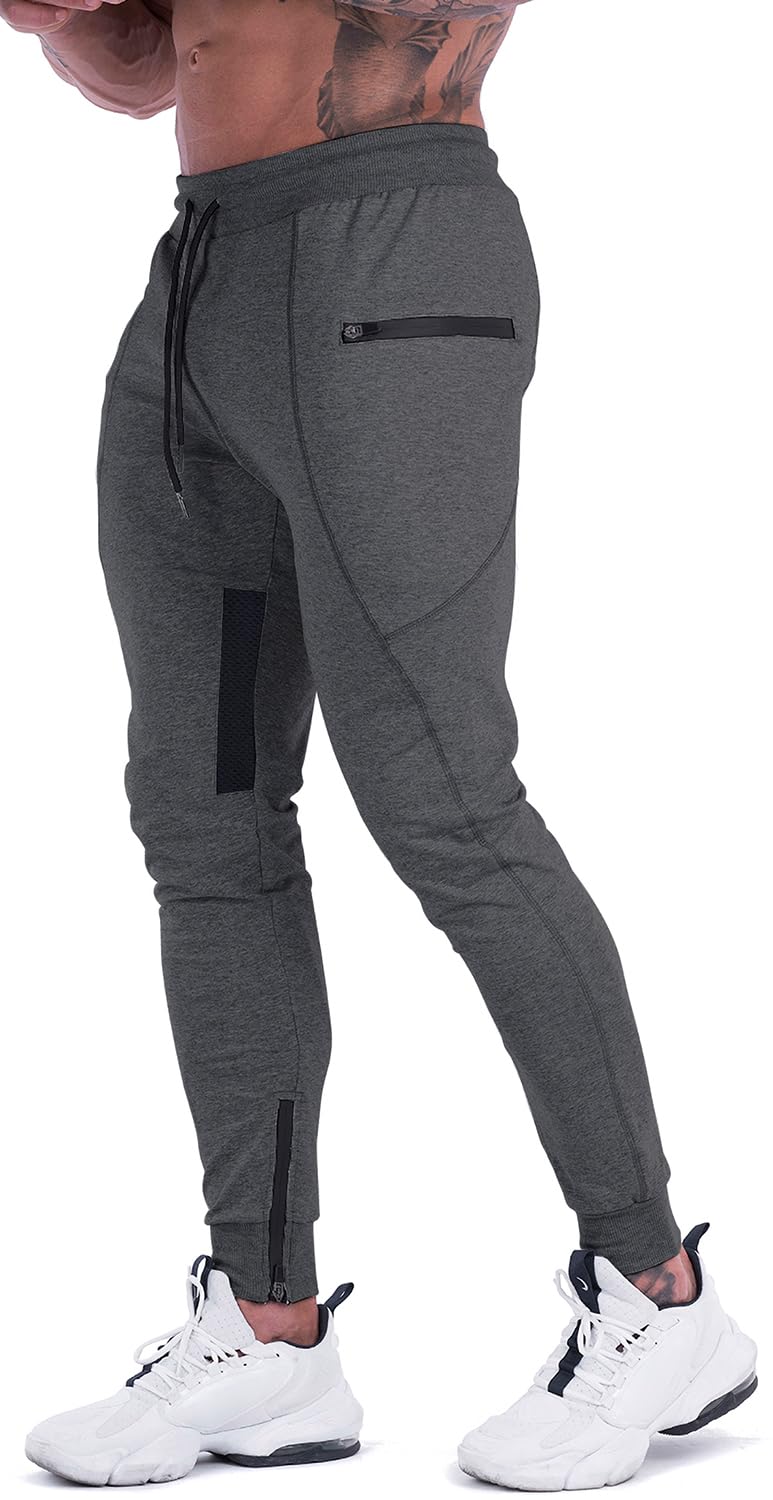 **MAIKANONG Men's Joggers Pants - Slim Fit Tapered Sweatpants for Gym, Workout & Casual Wear with Zipper Pockets | Comfortable Training & Running Track Pants**    *(Use for: Gym workouts, running, jogging, casual outings, lounging, and everyday activewear.)*