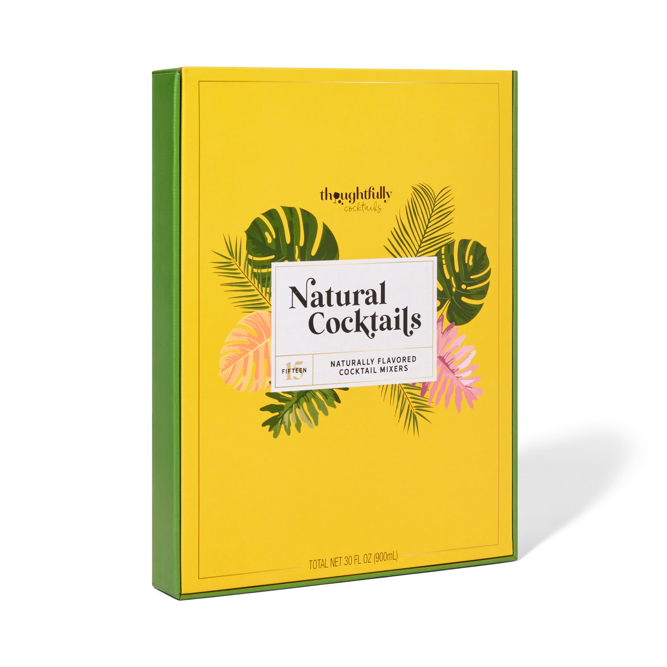 Thoughtfully Cocktails Natural Cocktail Mixer Gift Set - 15 Classic Flavors (Mojito, Pina Colada, Peach & More) | Alcohol-Free Drink Mixers | Perfect for Parties, Weddings & Home Entertaining