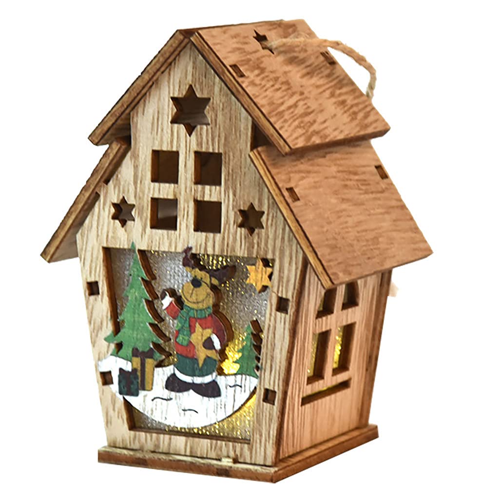 Best Custom Christmas Ornaments & Decorations - Wooden Lighted Cabins, DIY Tree Decor, Indoor/Outdoor Party Supplies - Perfect for Holiday Gifts, Window Displays & Festive Home Decor