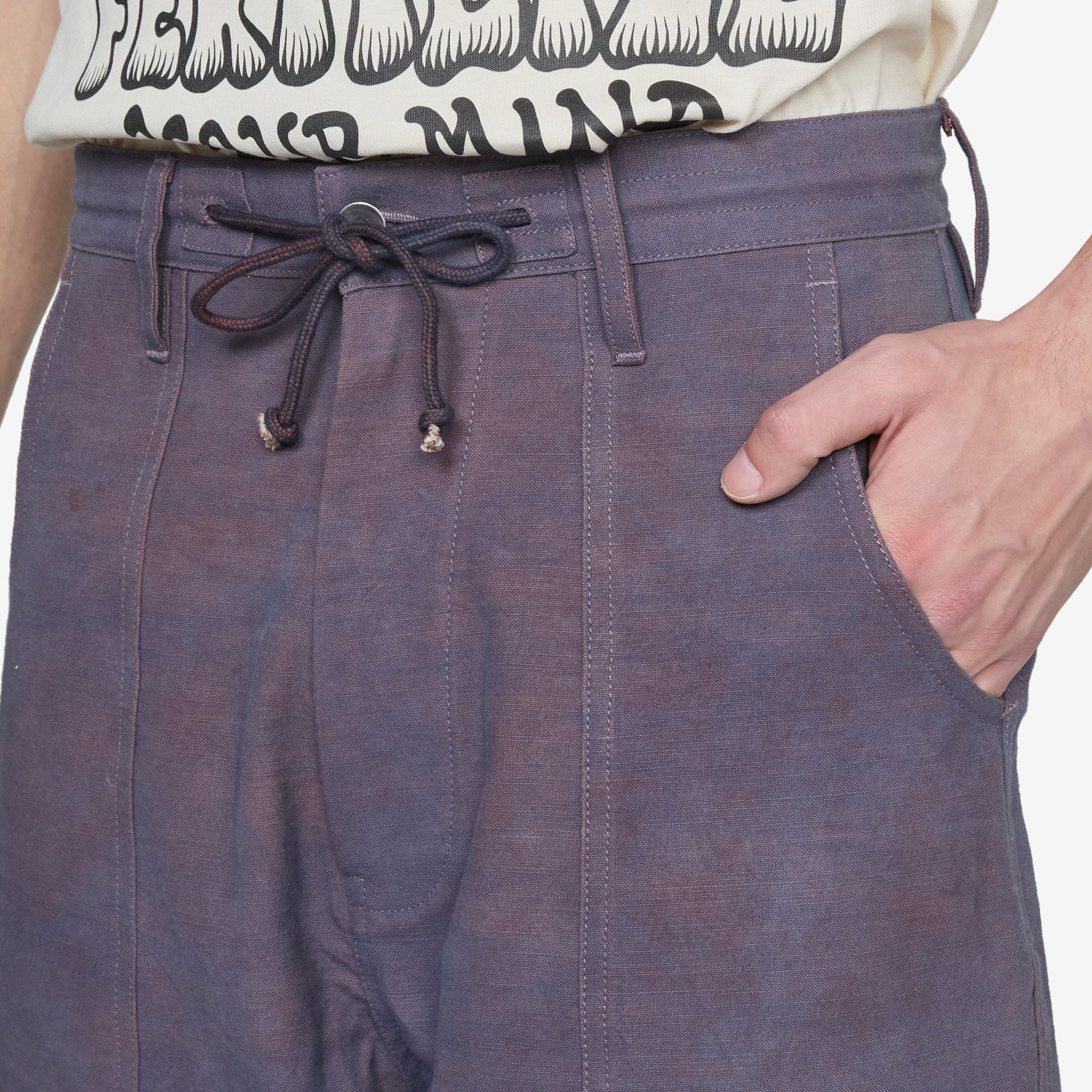 Stylish Purple Slub Document Pants for Women - Comfortable Office Workwear & Casual Wear