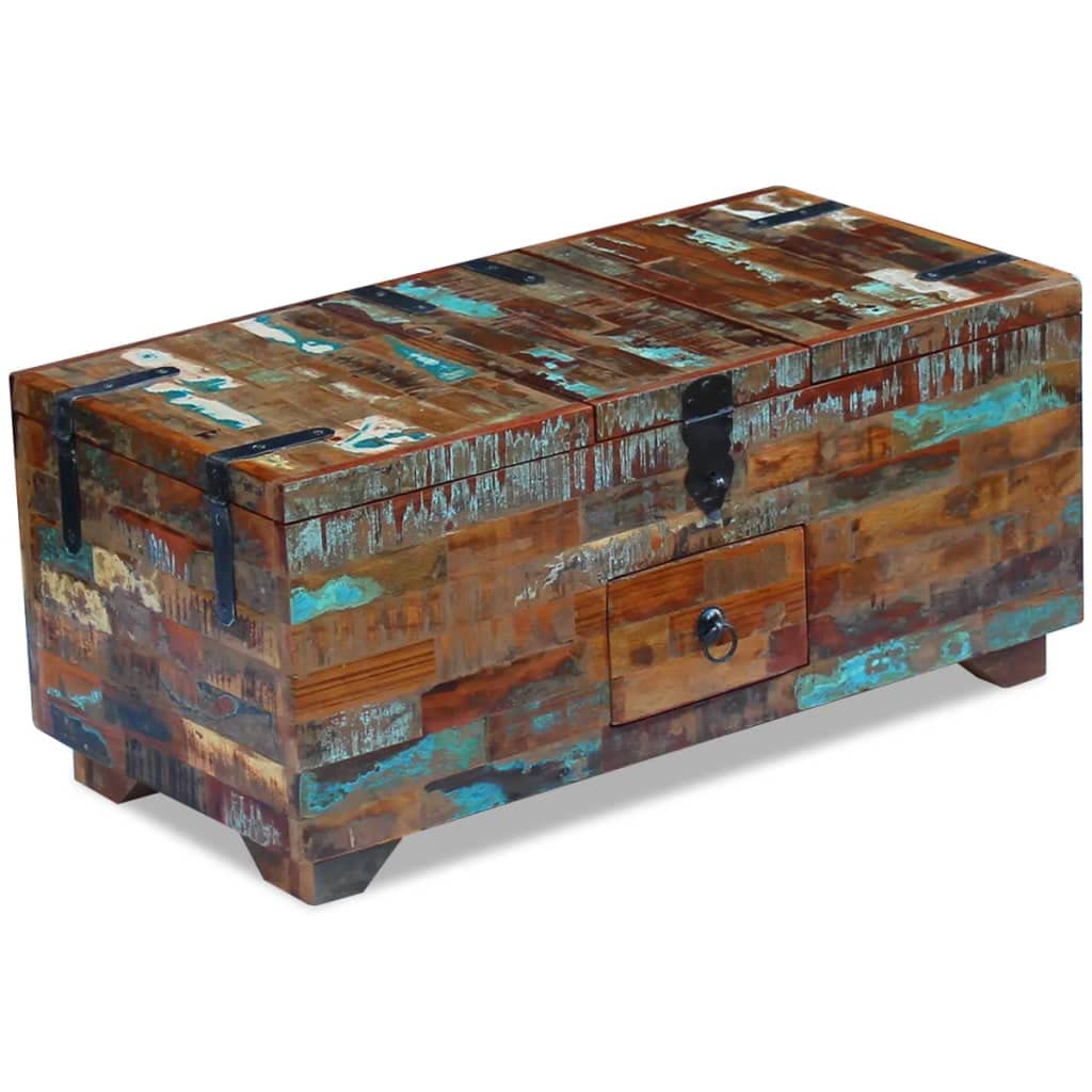 Reclaimed Wood Coffee Table Box Chest 31.5