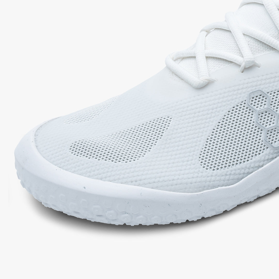 Vivobarefoot Women's Motus Strength Barefoot Shoes - Lightweight Minimalist Training Shoes for CrossFit & Gym Workouts in Bright White Grey
