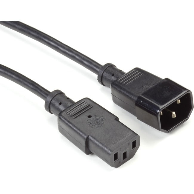 2Ft Power Cord Extension Cable - IEC 60320 C13 to C14 Connector - Perfect for Computers, Servers & Office Equipment Power Supply