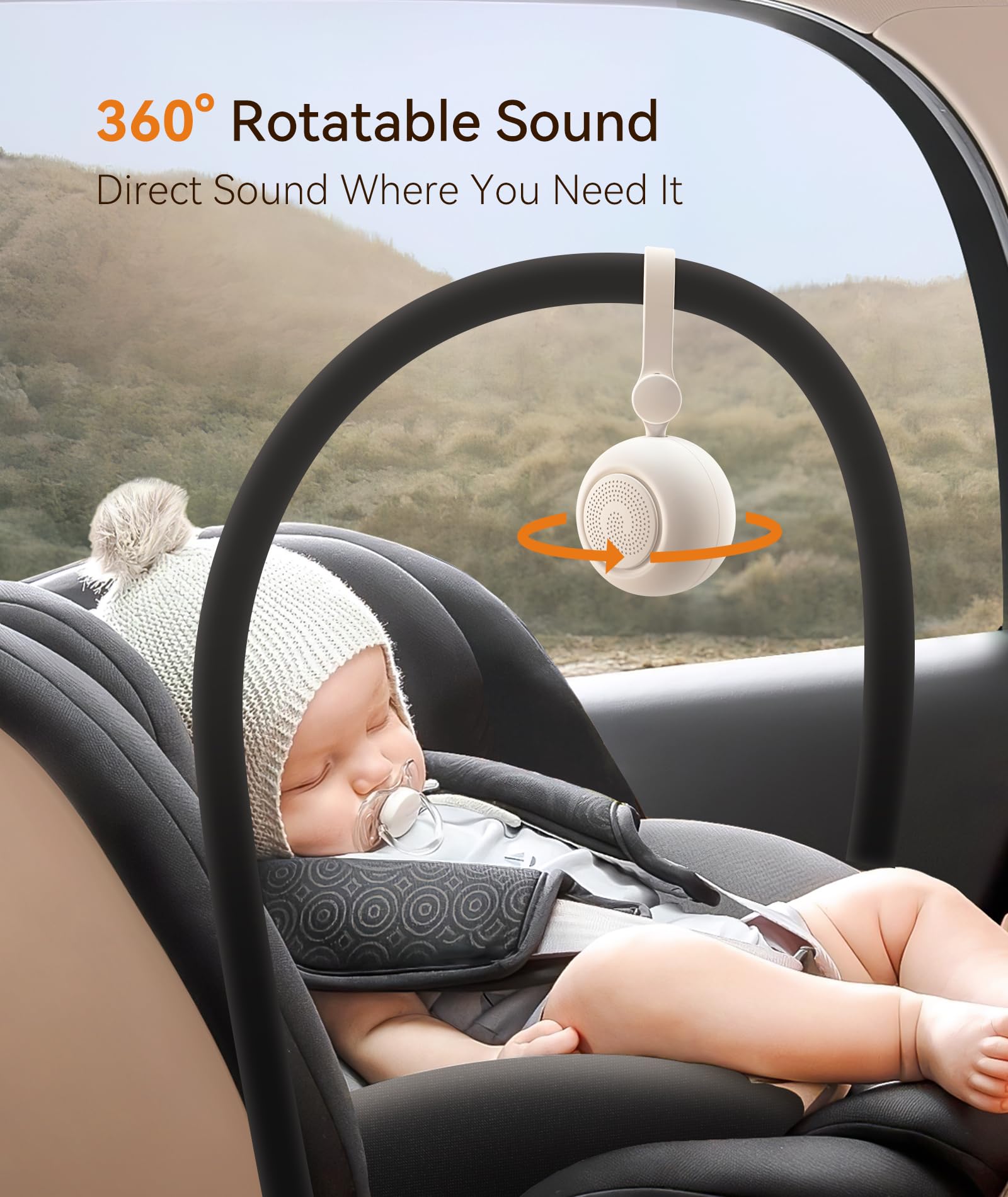 Dreamegg Portable White Noise Machine for Baby - 19 Soothing Natural Sounds, Sleep Timer & Night Light - Perfect for Nursery, Travel & Home Use