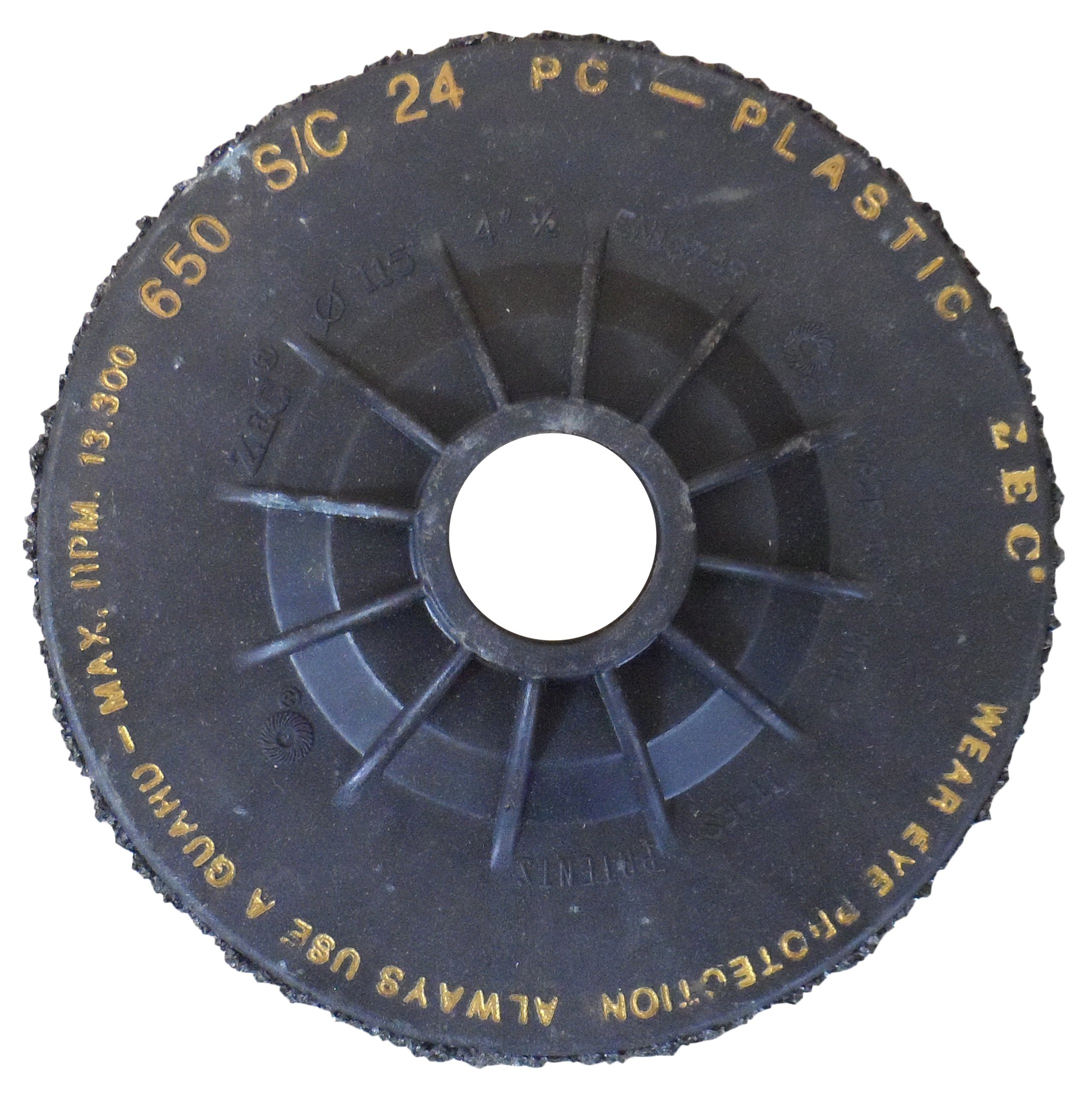 4.5 Inch #12 Grit ZEC Discs - 5 Pack Abrasive Grinding Wheels for Metal, Wood & Concrete - Perfect for Angle Grinders, Sanding & Surface Preparation
