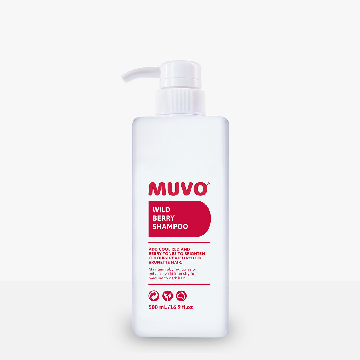 Muvo Wild Berry Shampoo for Dry Hair - 500ml Moisturizing Shampoo with Natural Berry Extracts - Perfect for Daily Hair Care & Scalp Hydration