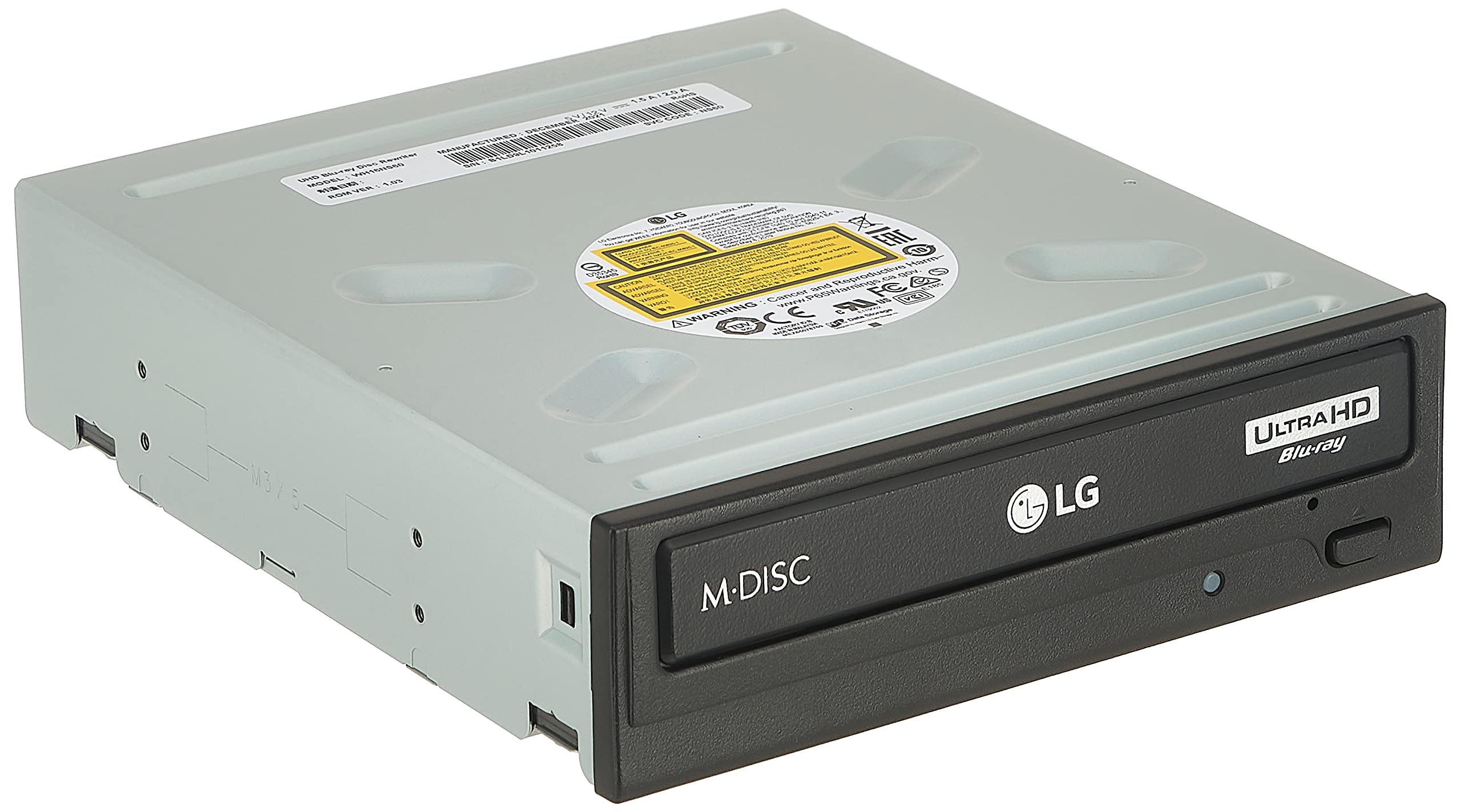 LG WH16NS60 Internal Blu-ray DVD Writer Drive - 16x BD-R, 6x BD-RE, 48x CD-R - Perfect for Home Theater & PC Media Backup
