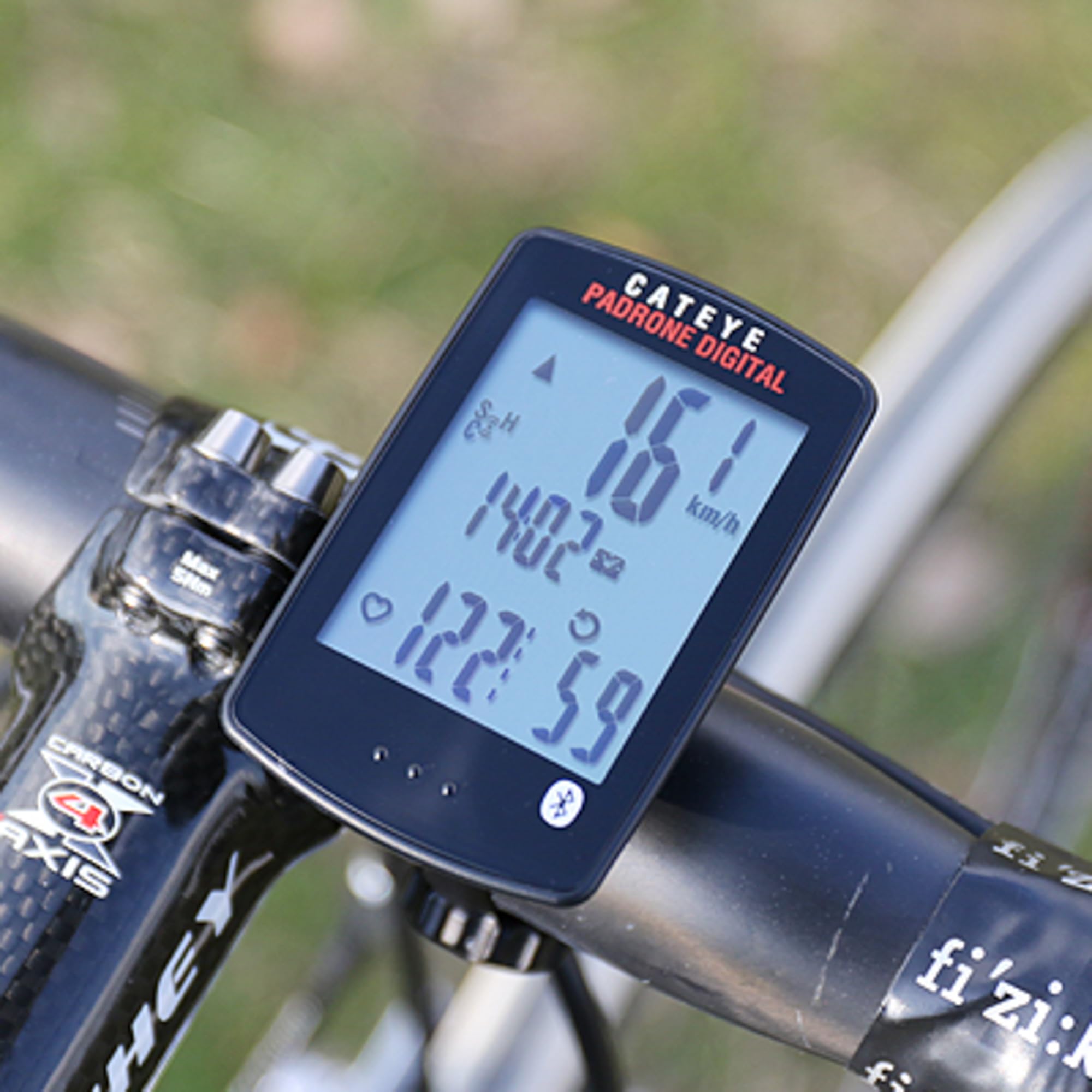 CatEye Padrone Digital Bike Computer - Wireless Cycling Speedometer with Optional HR & Cadence Sensor - Black One Size - Perfect for Road & Mountain Biking Training