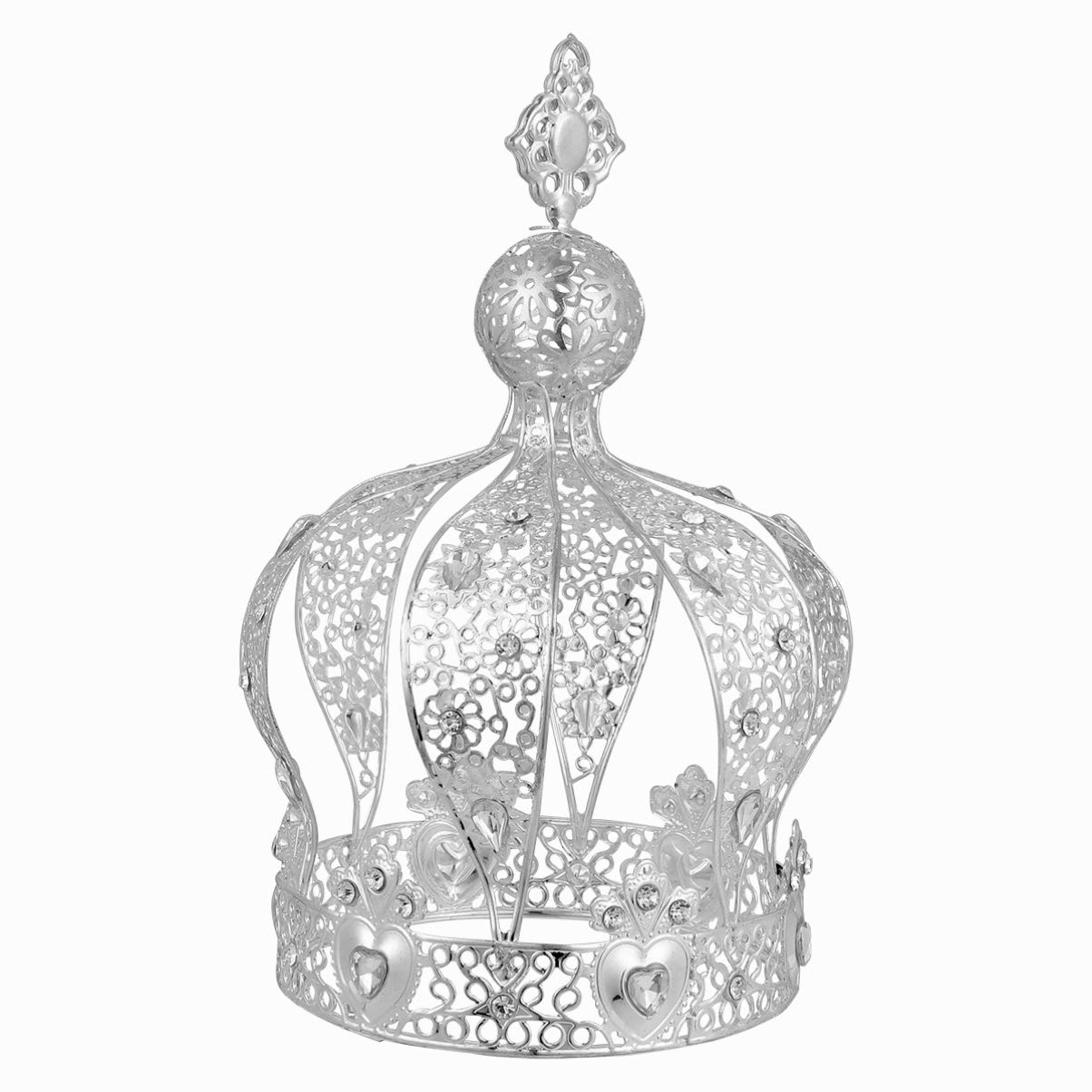 NUOBESTY Silver Princess Crown Cake Topper - Elegant Birthday, Wedding, Festival Party Decoration & Centerpiece for Cakes, Cupcakes, Desserts - Perfect for Princess Themed Parties, Bridal Showers, Baby Showers, and Special Celebrations