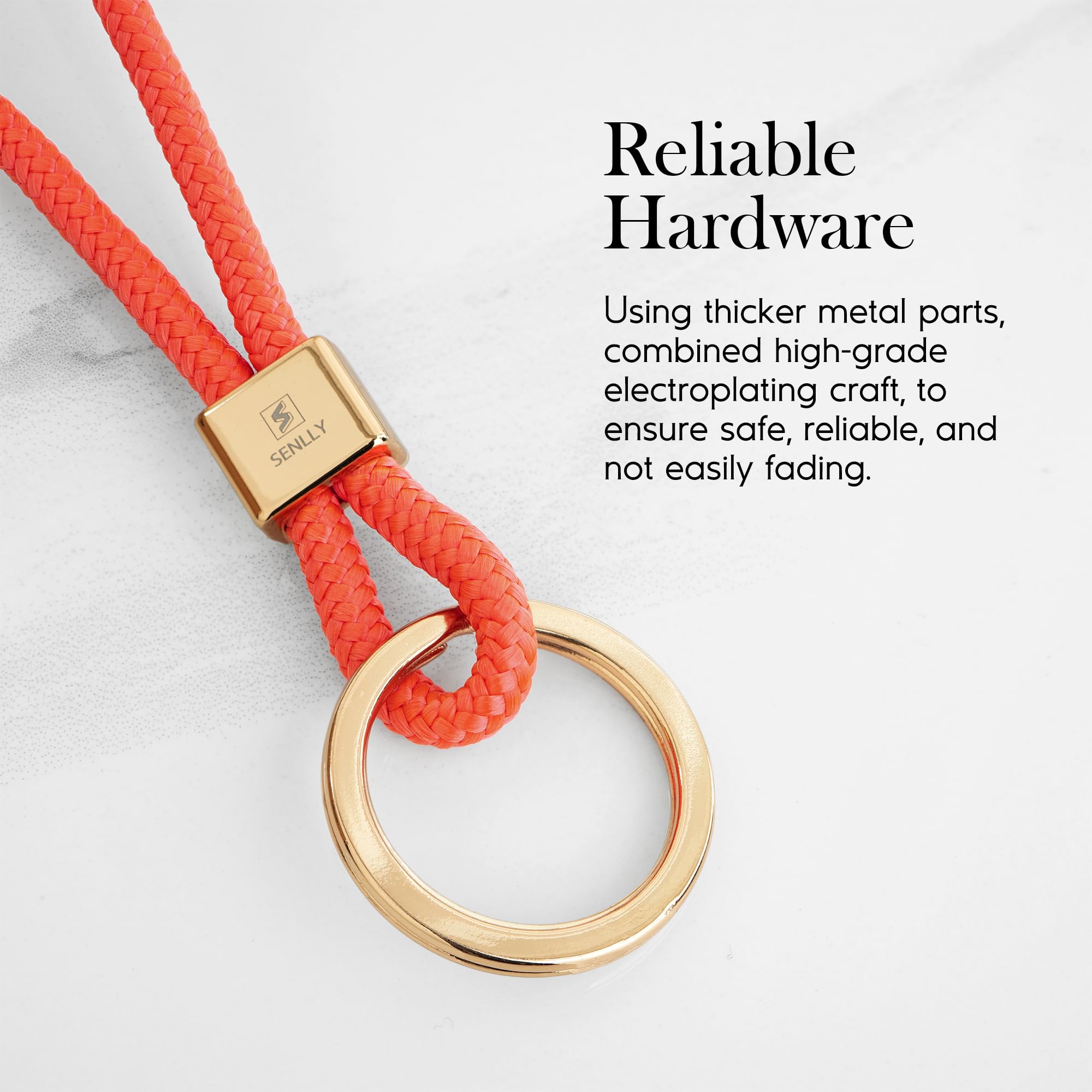 SENLLY Minimalist Key Lanyard Strap - Durable Keychain Holder for Keys, ID Badges & Accessories - Perfect for Work, School, Travel & Outdoor Activities