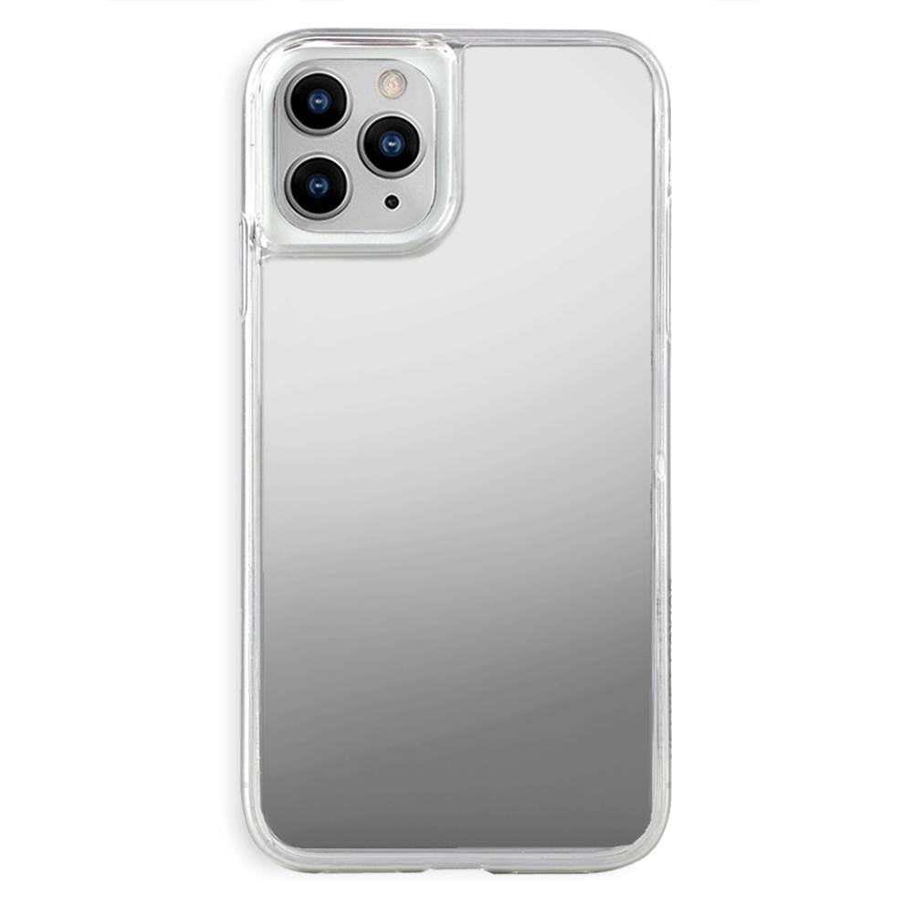 Shockproof Silver Reflective Mirror iPhone Case - Protective Phone Cover for iPhone 14/13/12/11 Pro Max - Stylish & Durable for Night Running, Cycling & Outdoor Activities