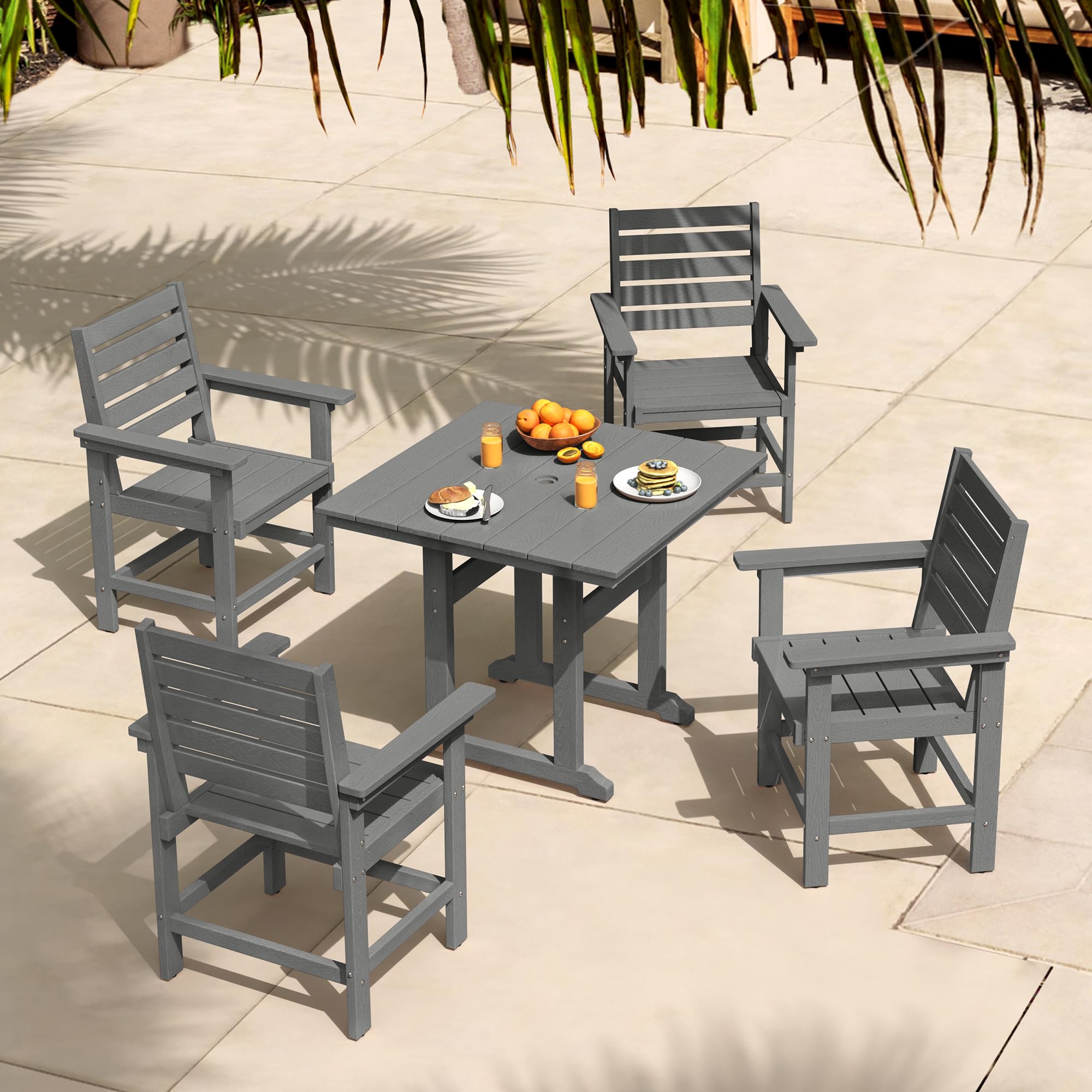 Square Outdoor Dining Table for 4 - 35