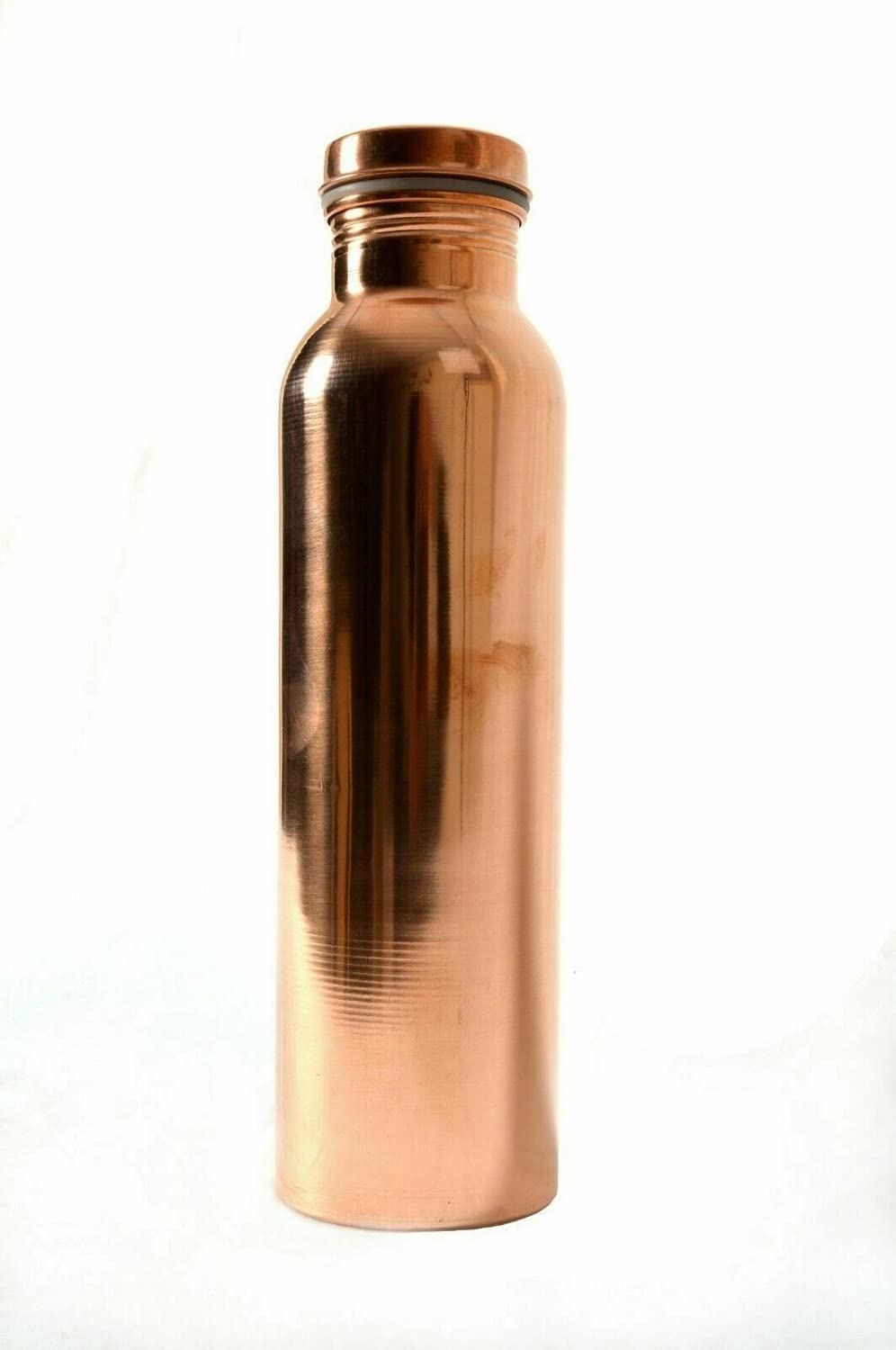 700ml Copper Water Bottle & 2 Glass Health Bottles Set of 8 - Detox, Alkaline Water, Ayurvedic Benefits for Home, Office & Yoga Practice