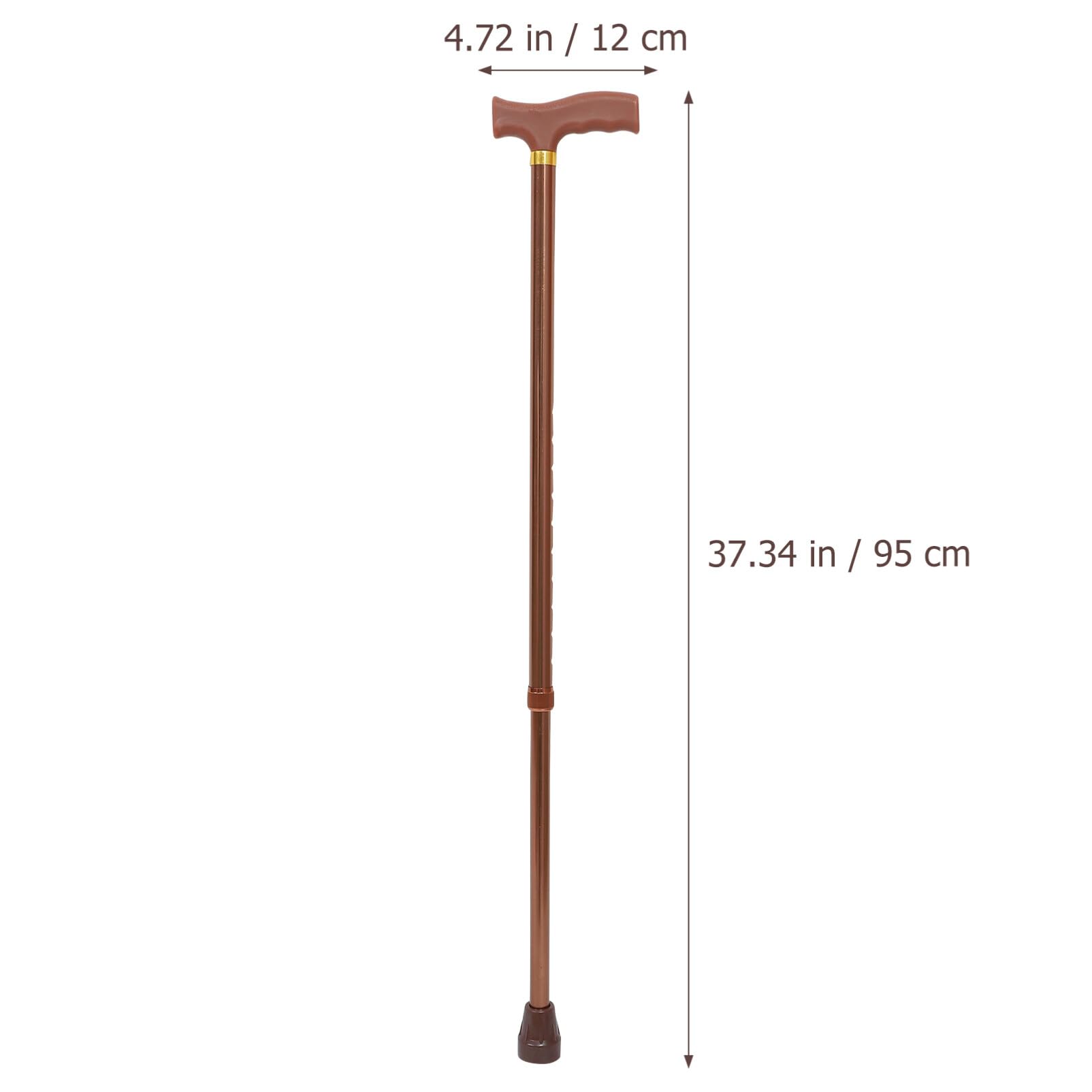 Healifty Adjustable Height Walking Cane for Women & Men - Comfortable T-Handle Cane for Seniors with Anti-Slip Rubber Tip - Ideal for Elderly Support, Injury Recovery & Daily Mobility Assistance