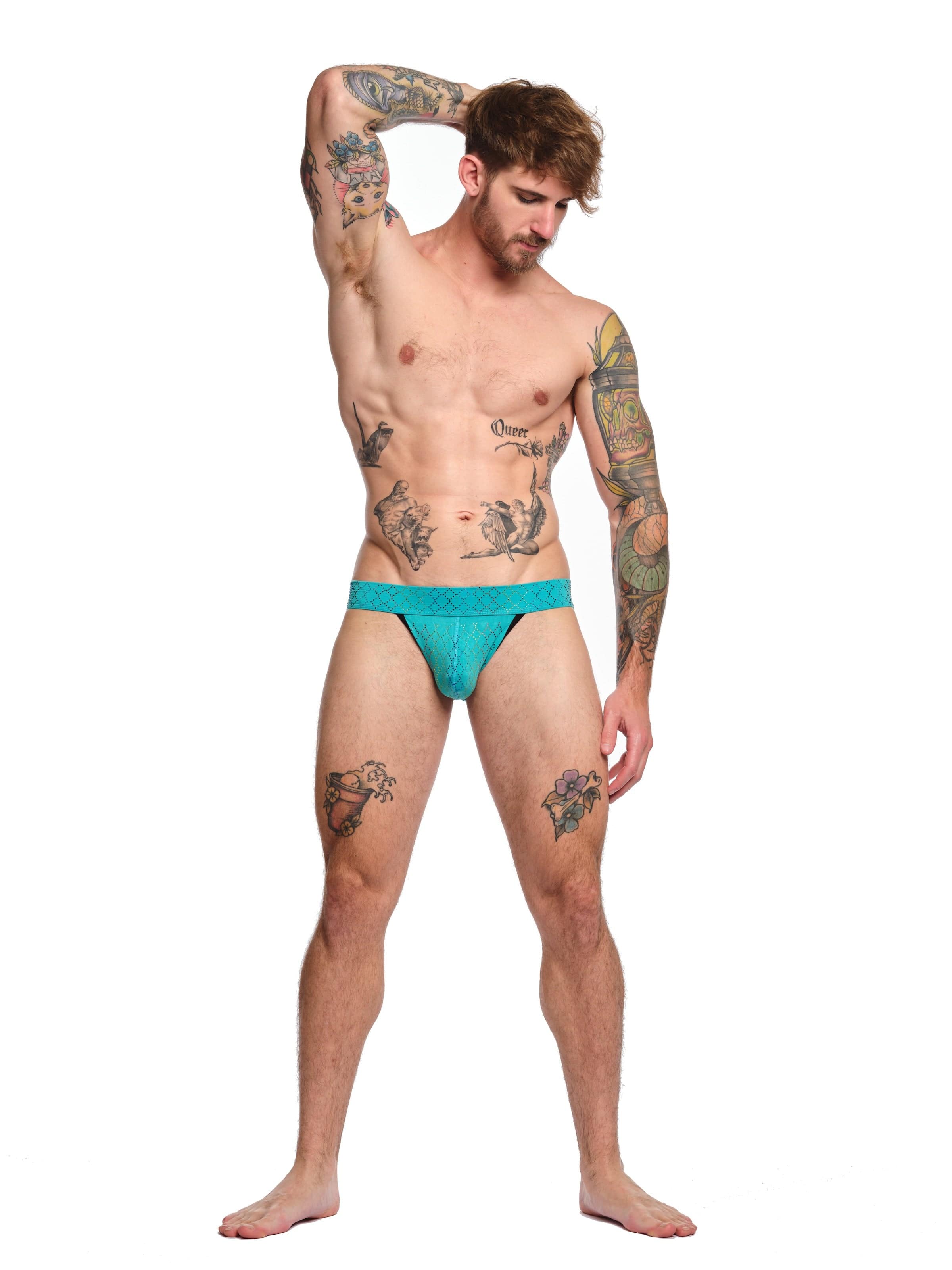 Rainbow Crystal Jock Teal - Premium Quality Men's Underwear for Comfort & Style | Perfect for Gym, Sports & Everyday Wear