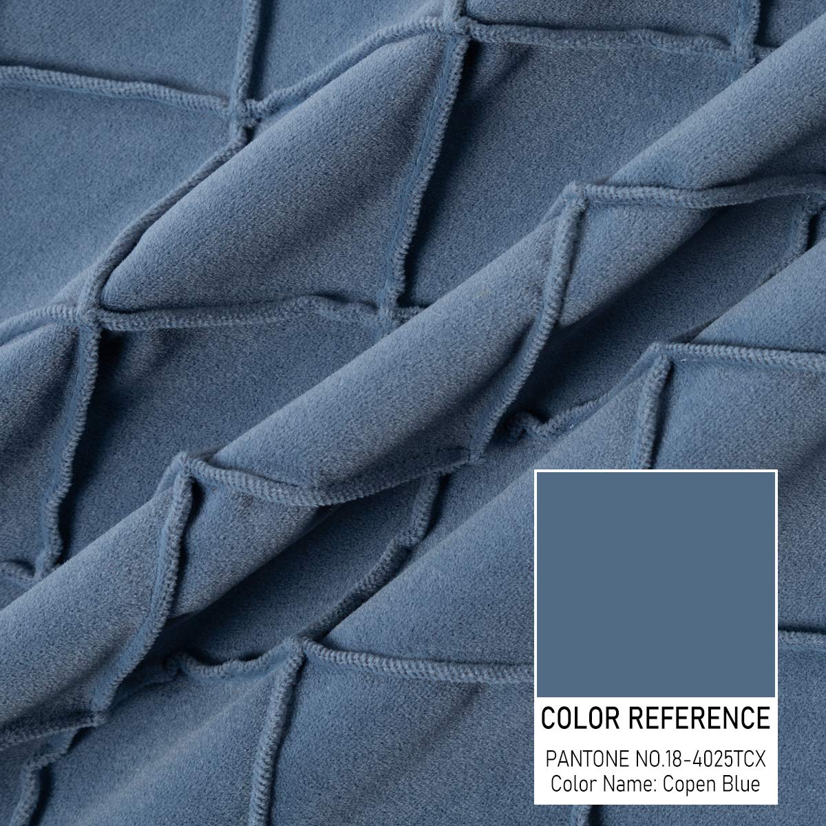 PLWORLD Blue Lumbar Pillow Cover 12x20 Inch - Soft Velvet Decorative Throw Pillow Case for Couch, Bed & Sofa - Pleated Design, 1PC Cover Only (No Insert) - Perfect for Home Decor, Living Room & Bedroom Accents