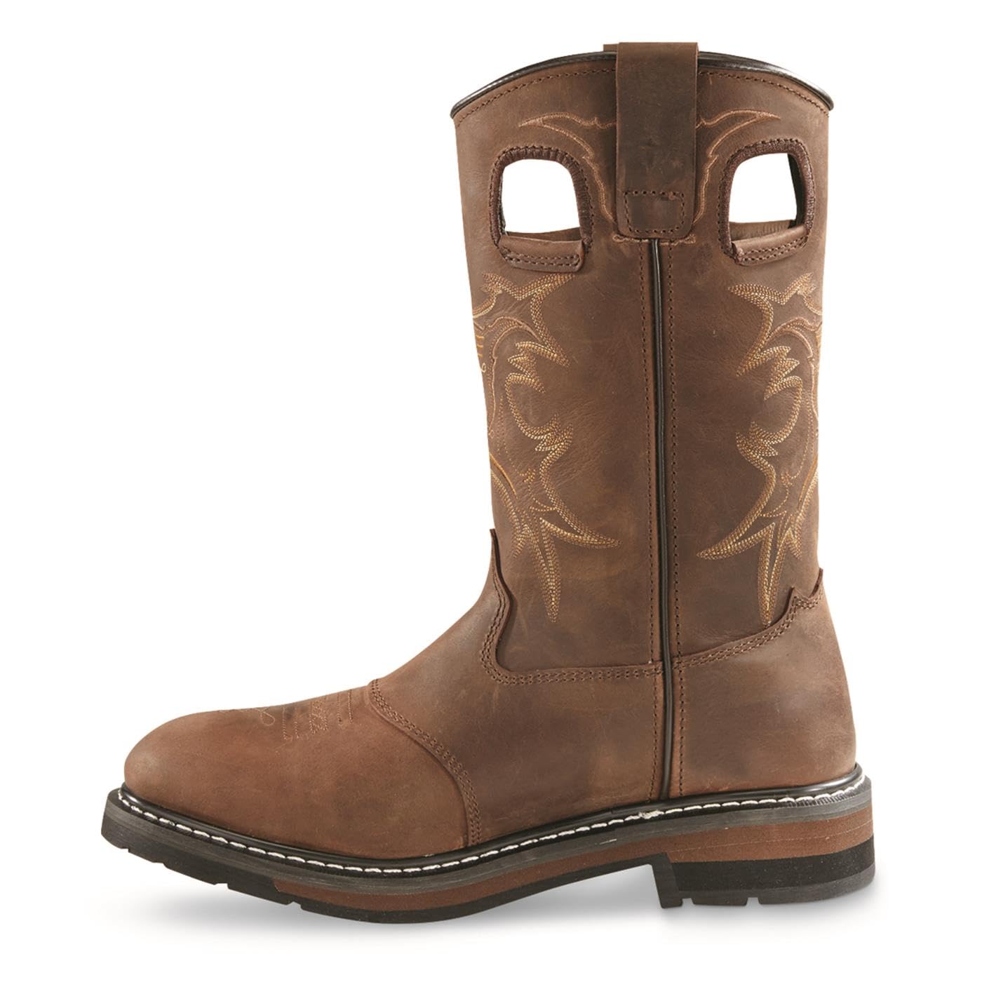 Guide Gear Bandit II Men's Concealed Carry Western Cowboy Work Boots - Waterproof Leather Rodeo Shoes for Outdoor, Ranch & Casual Wear