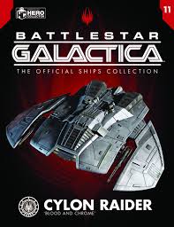 Battle Star Galactica Official Cylon Raider Ship Model - Classic Blood and Chrome Edition | Collectible Sci-Fi Spaceship for Display & Fan Collections