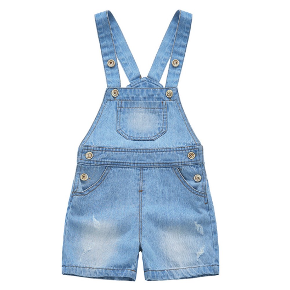 Stylish Denim Shortall for Baby Toddler Boys & Girls - Comfortable & Durable Kids' Outfit for Playtime & Outdoor Adventures