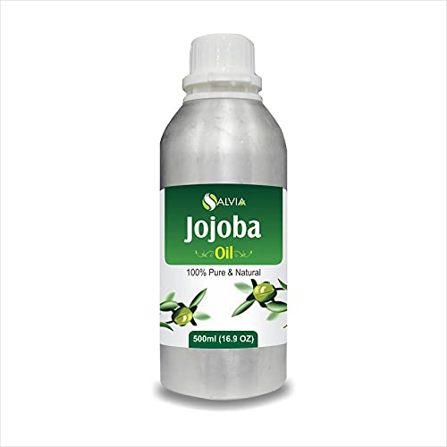 100% Pure Natural Salvia Jojoba Oil with Dropper - Undiluted, Uncut Essential Oil for Hair & Skin Care (500ml) - Perfect for Massage, Aromatherapy & DIY Beauty Products